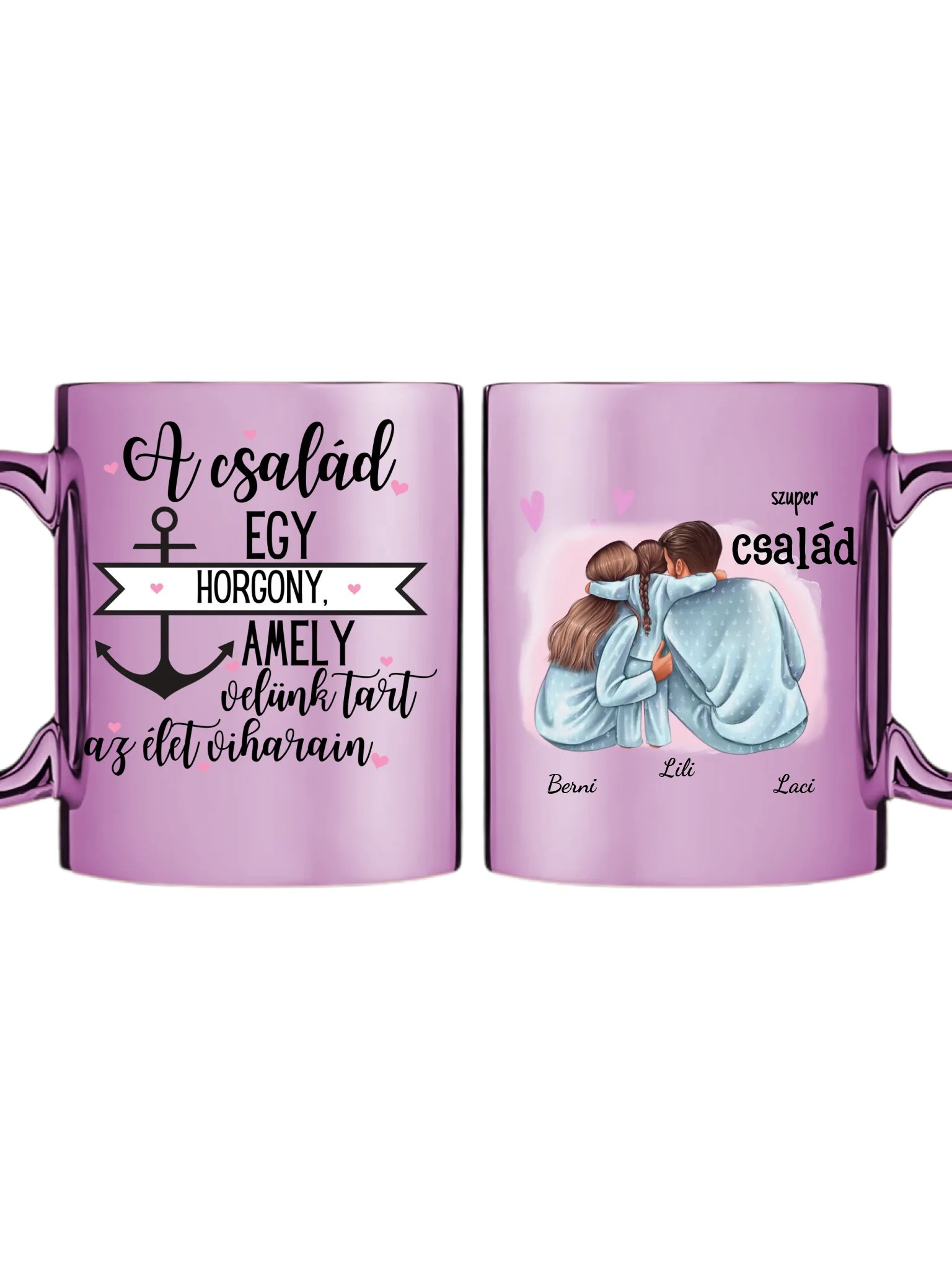 Szuper család - Egyedi személyre szabható bögre