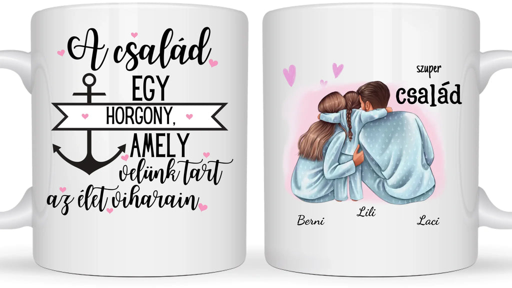 Szuper család - Egyedi személyre szabható bögre