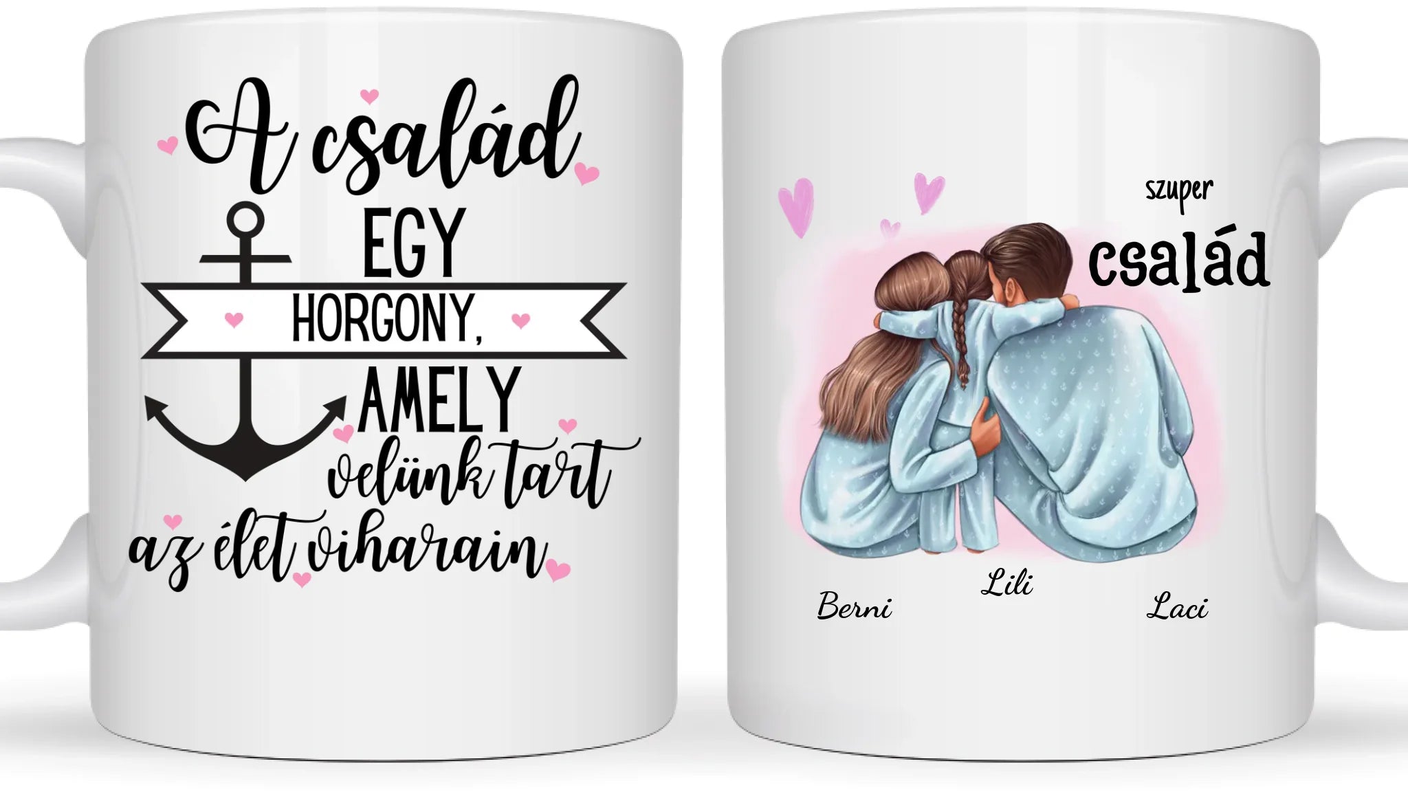 Szuper család - Egyedi személyre szabható bögre