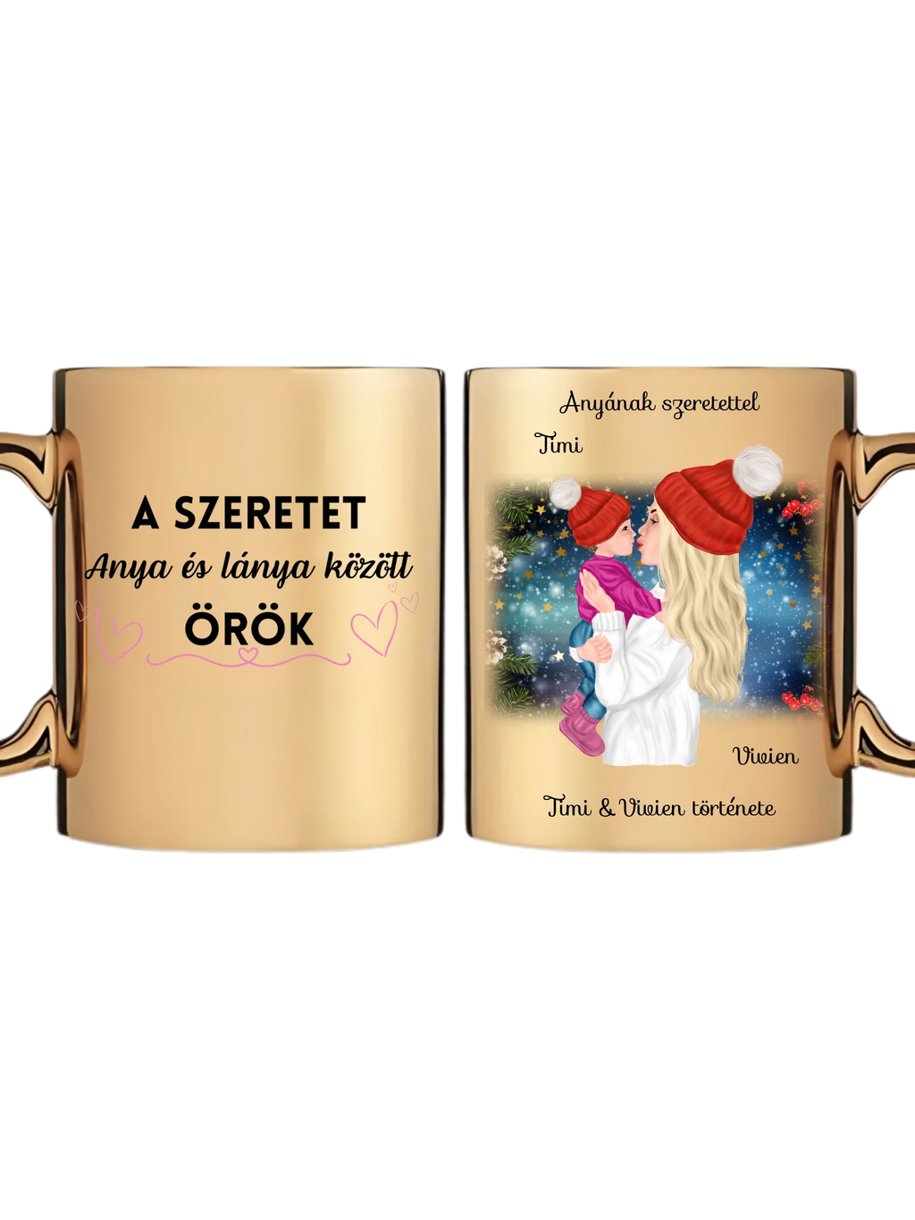 Anya - Baba karácsonyi verzió - Egyedi személyre szabható 
bögre