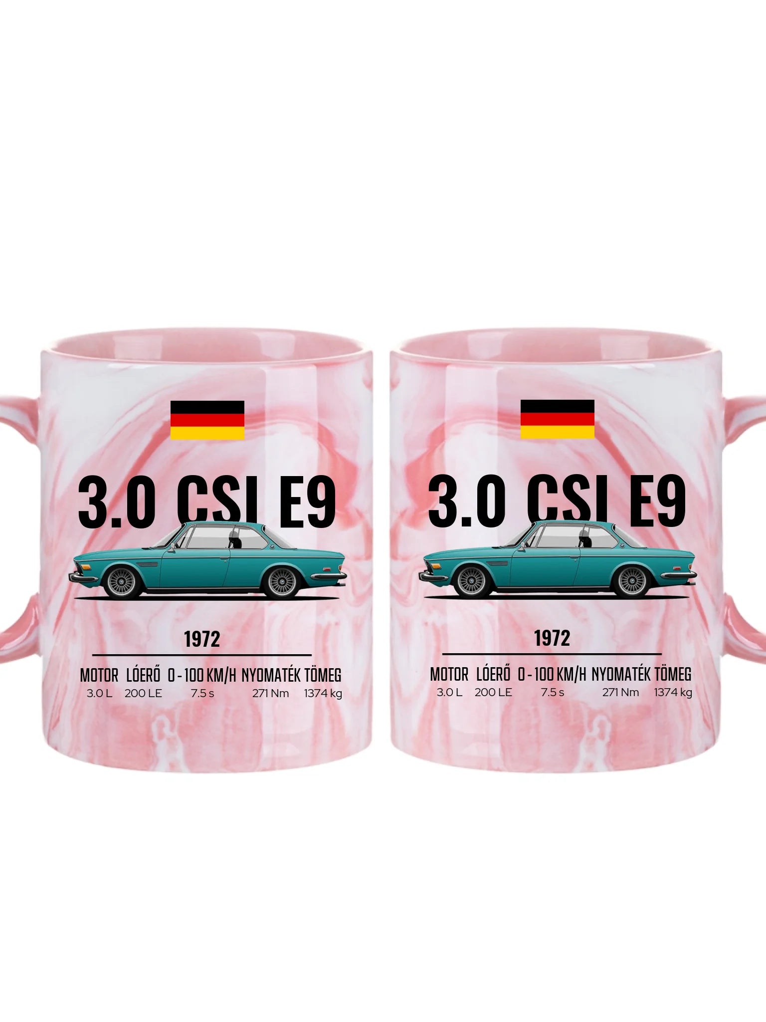 Autó illusztráció - 3.0 CSI E9 60. - Egyedi személyre szabható bögre