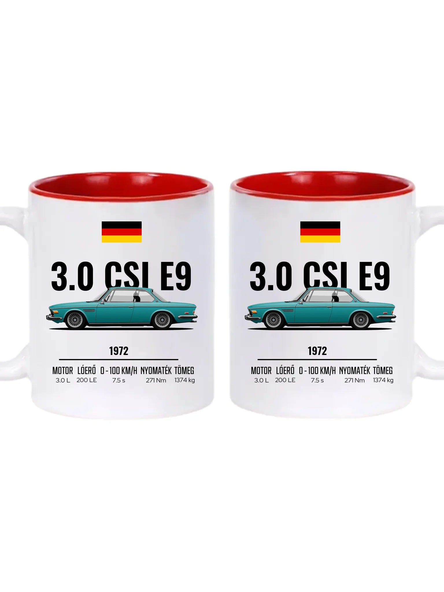 Autó illusztráció - 3.0 CSI E9 60. - Egyedi személyre szabható bögre