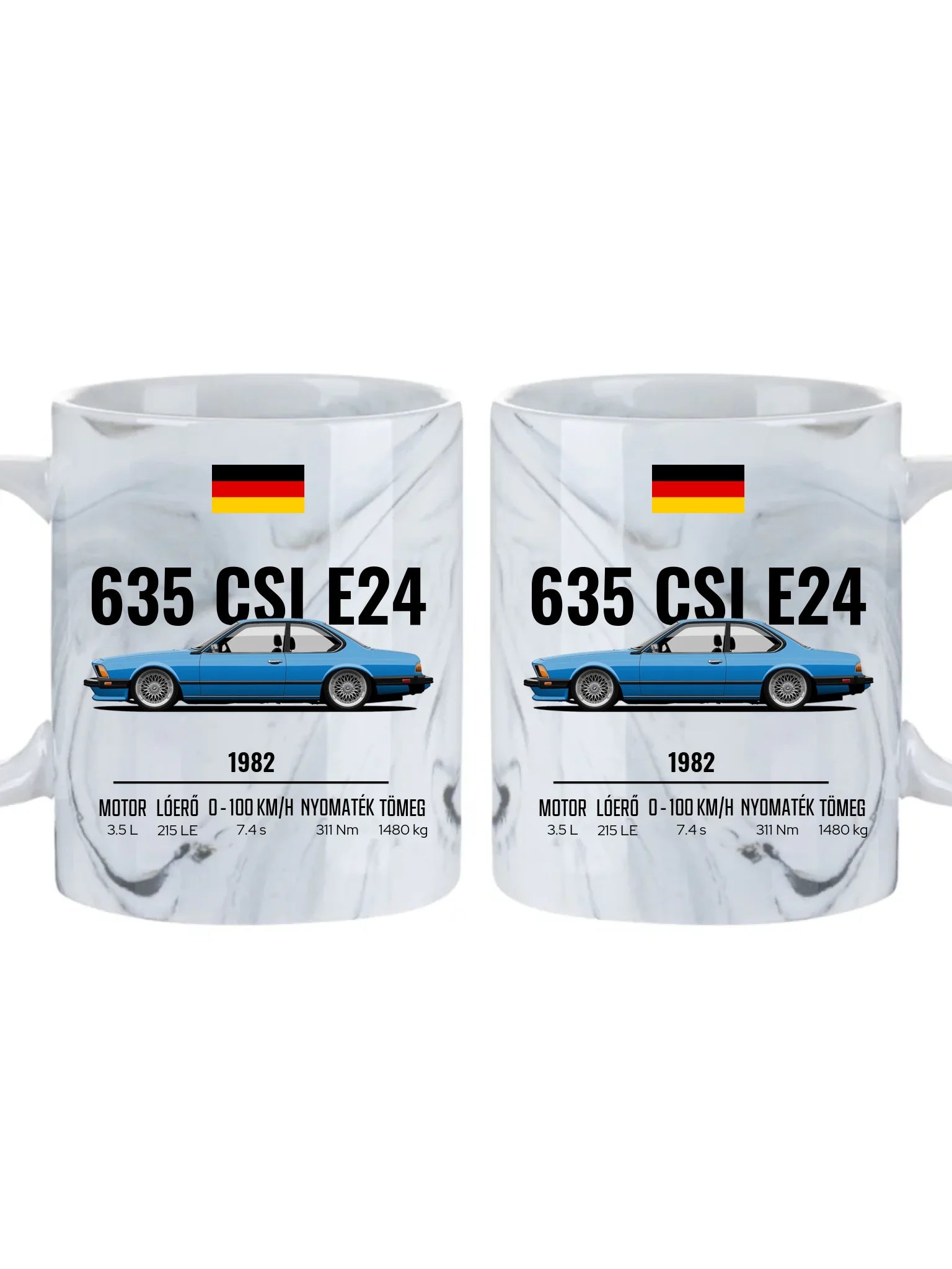Autó illusztráció - 635 CSI E24 61. - Egyedi személyre szabható bögre
