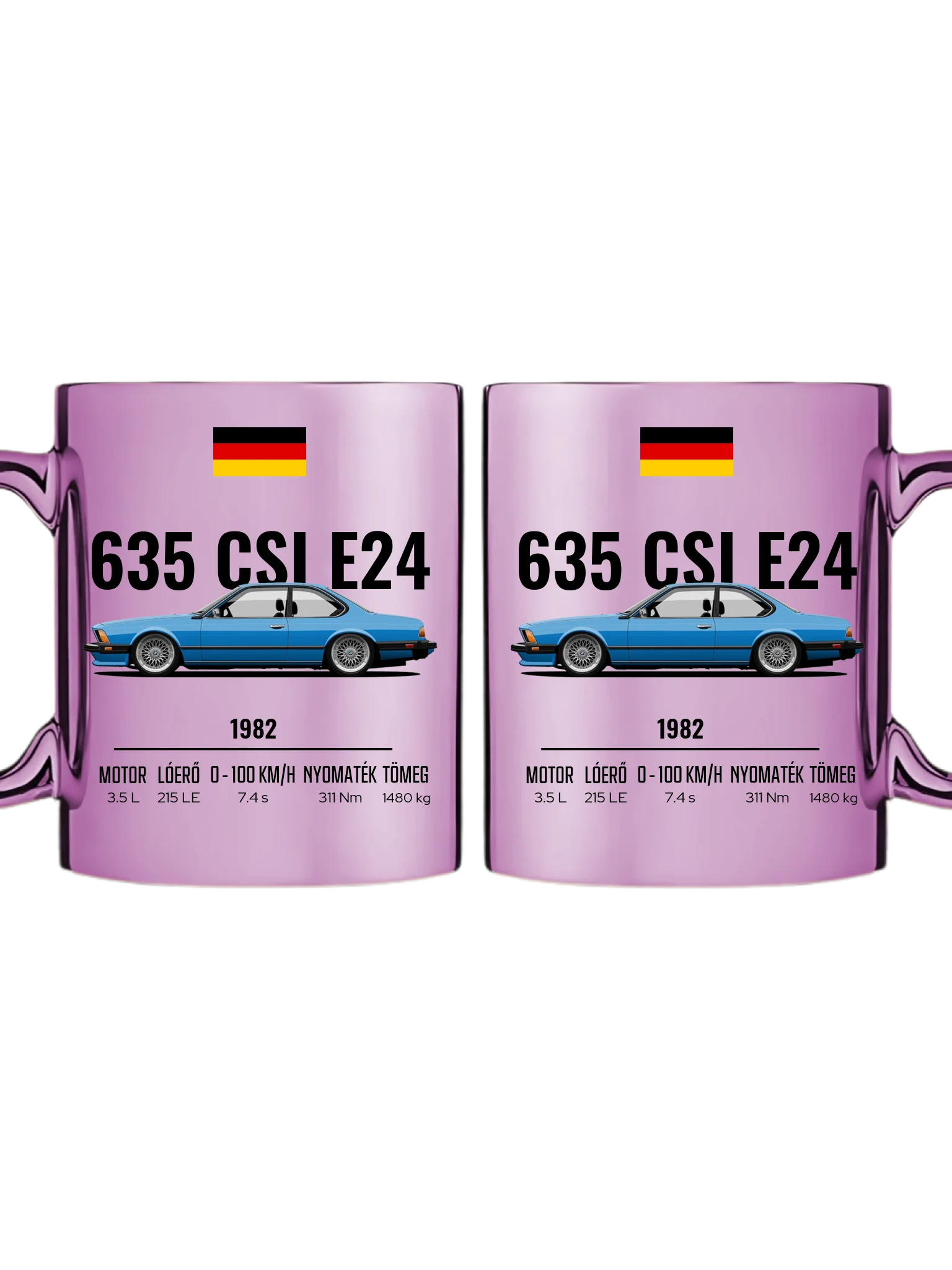 Autó illusztráció - 635 CSI E24 61. - Egyedi személyre szabható bögre