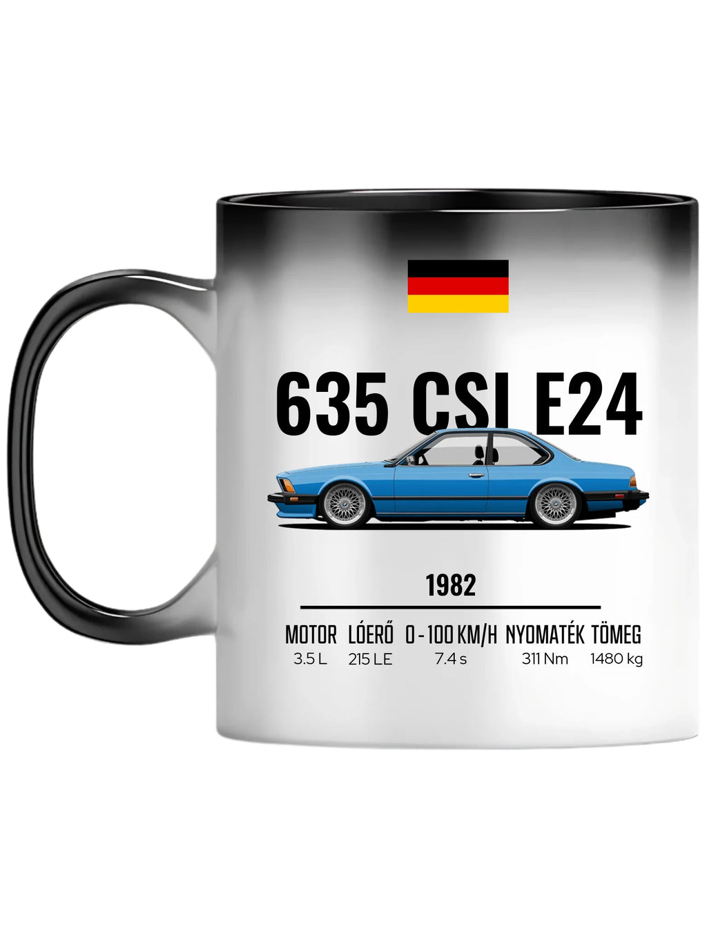 Autó illusztráció - 635 CSI E24 61. - Egyedi személyre szabható bögre