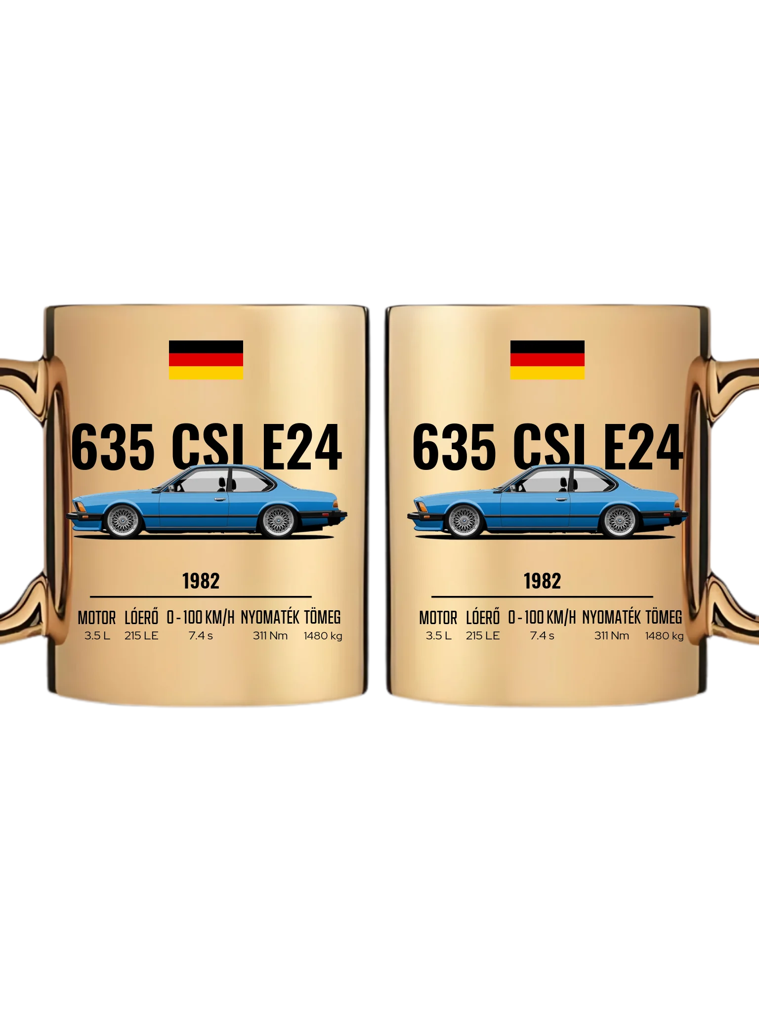 Autó illusztráció - 635 CSI E24 61. - Egyedi személyre szabható bögre