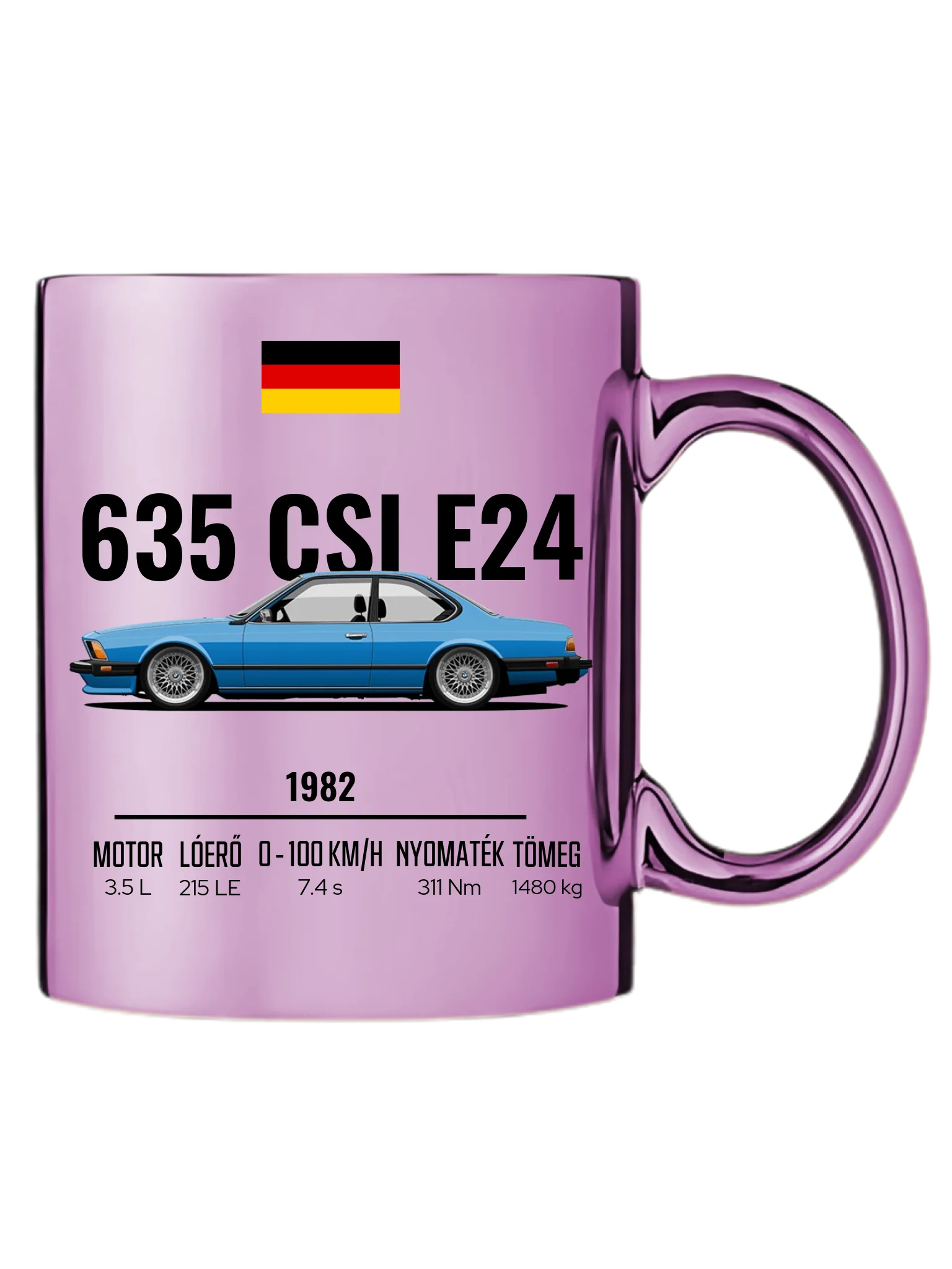 Autó illusztráció - 635 CSI E24 61. - Egyedi személyre szabható bögre