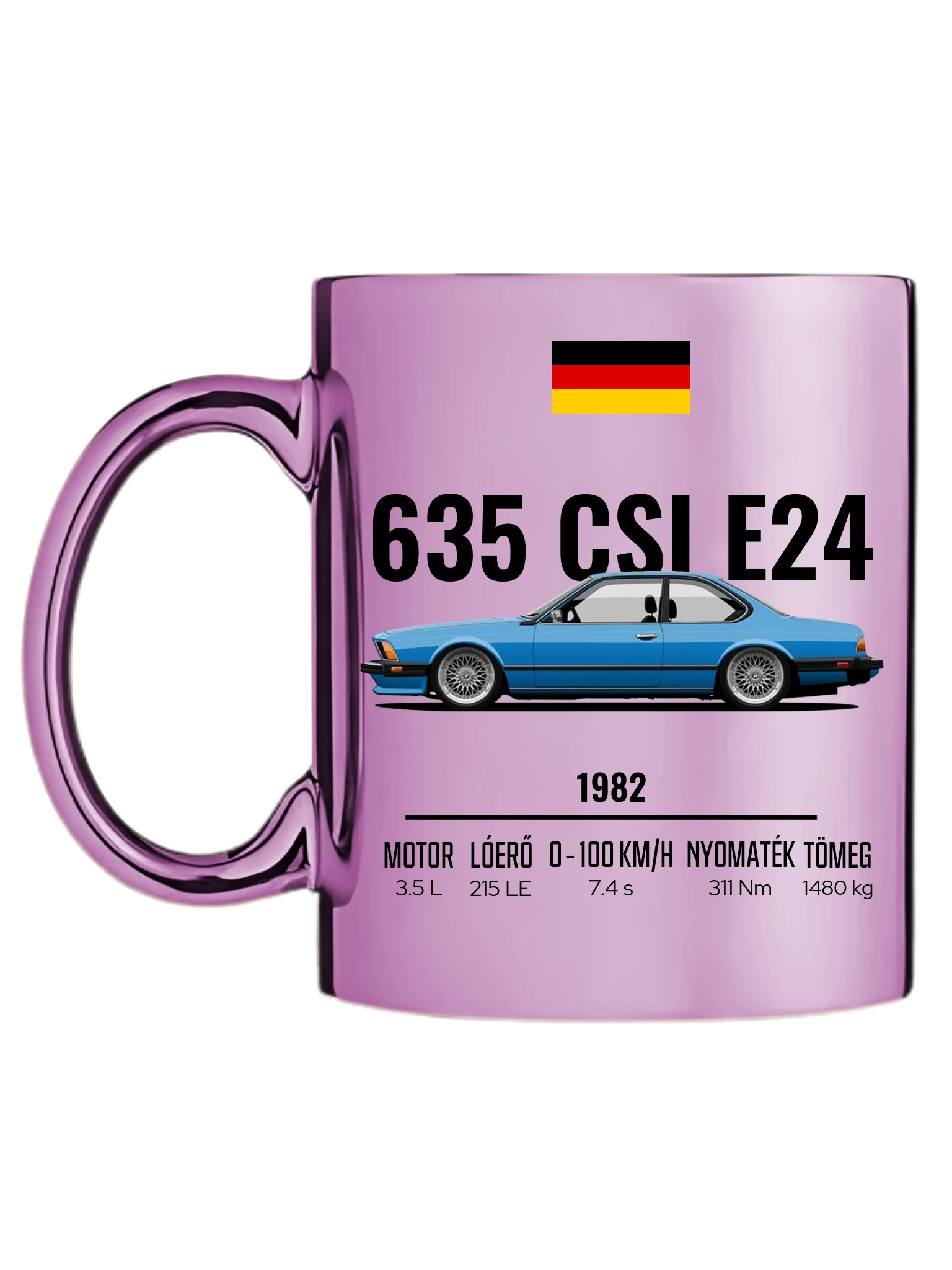 Autó illusztráció - 635 CSI E24 61. - Egyedi személyre szabható bögre