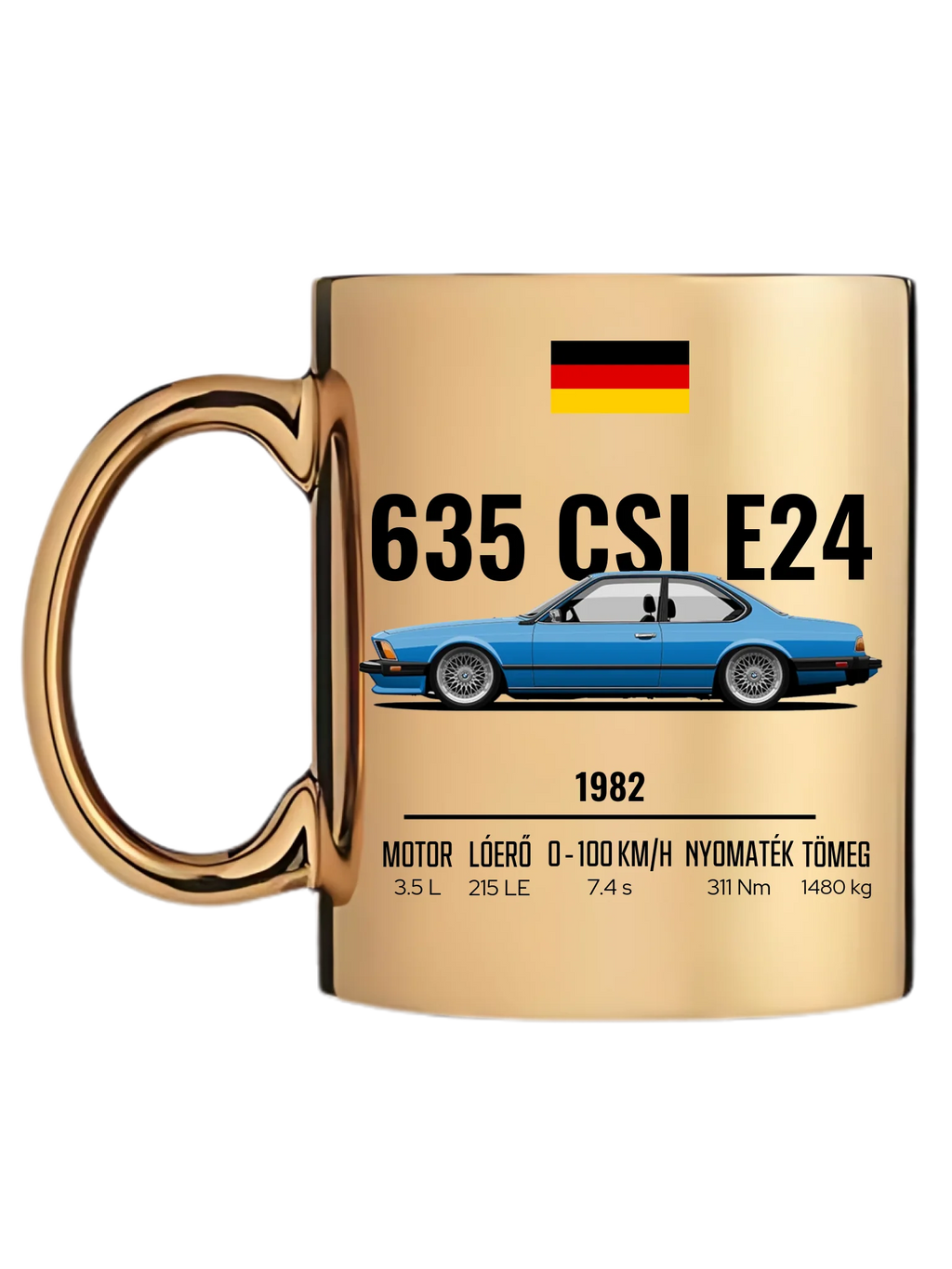 Autó illusztráció - 635 CSI E24 61. - Egyedi személyre szabható bögre
