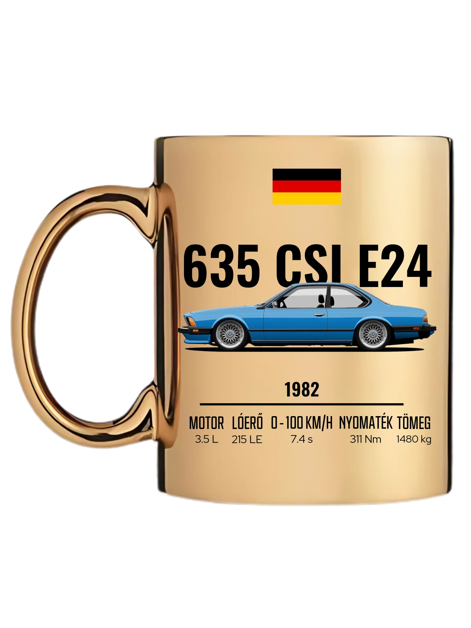 Autó illusztráció - 635 CSI E24 61. - Egyedi személyre szabható bögre