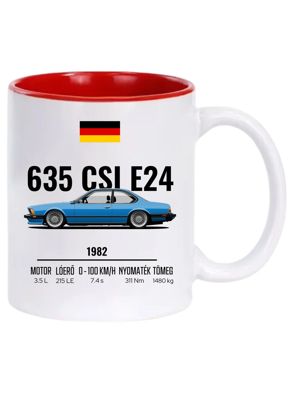 Autó illusztráció - 635 CSI E24 61. - Egyedi személyre szabható bögre