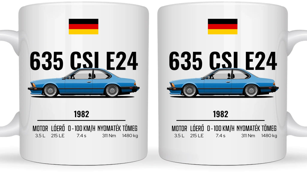 Autó illusztráció - 635 CSI E24 61. - Egyedi személyre szabható bögre