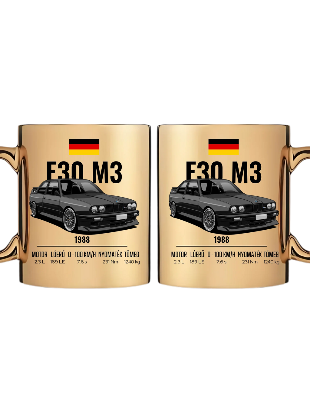 Autó illusztráció - E30 M3 63. - Egyedi személyre szabható bögre