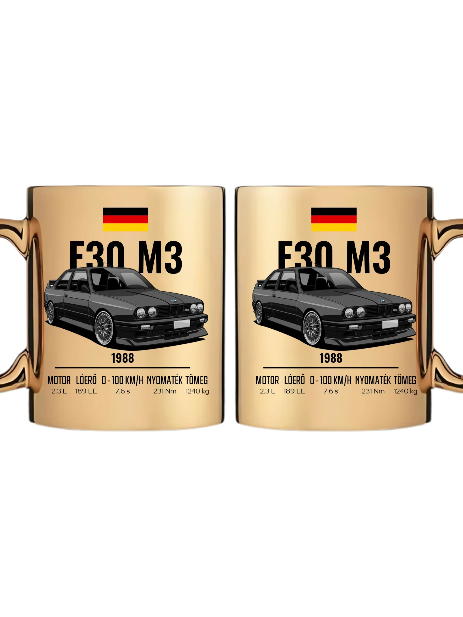 Autó illusztráció - E30 M3 63. - Egyedi személyre szabható bögre