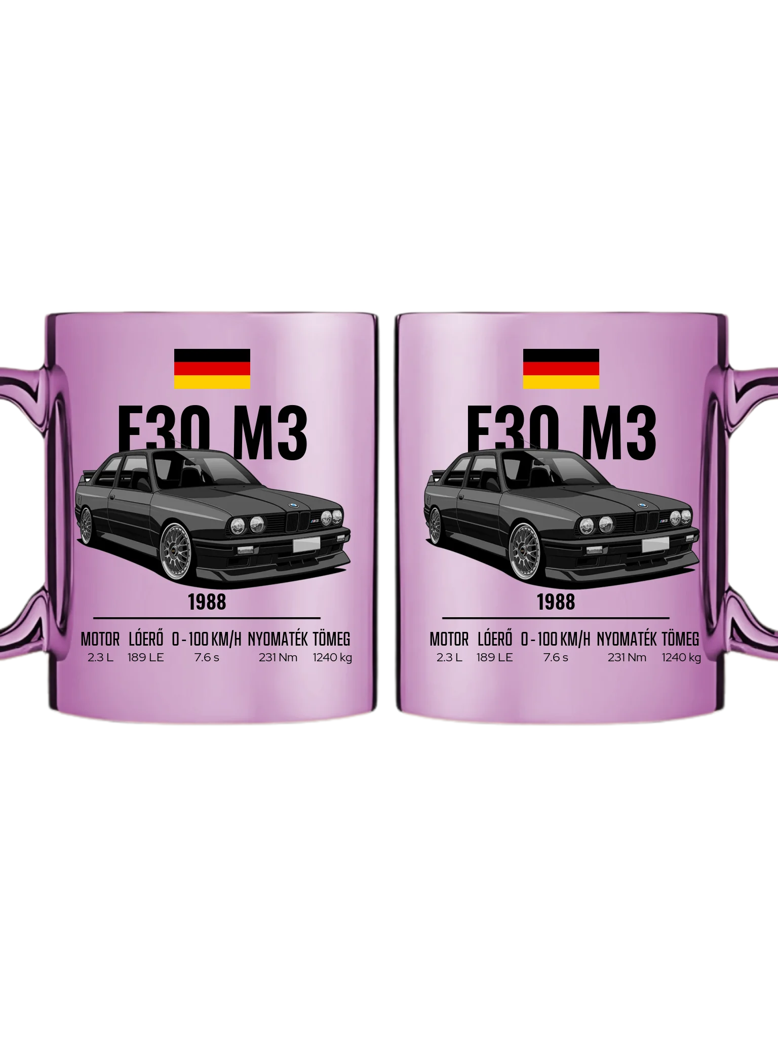 Autó illusztráció - E30 M3 63. - Egyedi személyre szabható bögre