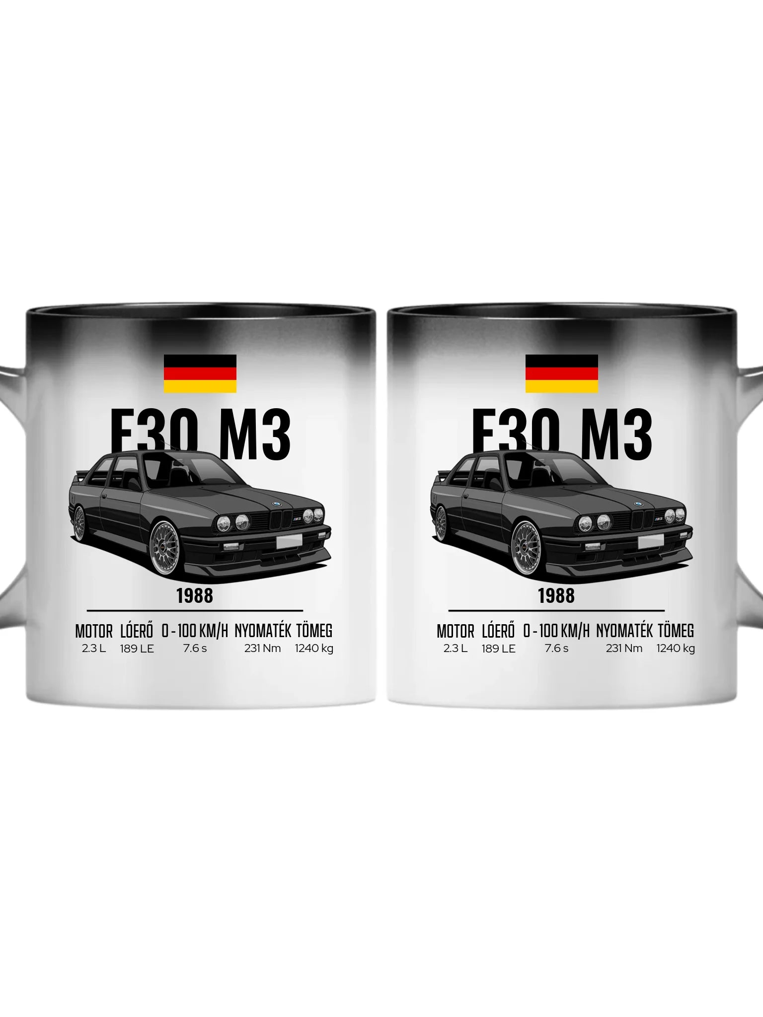 Autó illusztráció - E30 M3 63. - Egyedi személyre szabható bögre