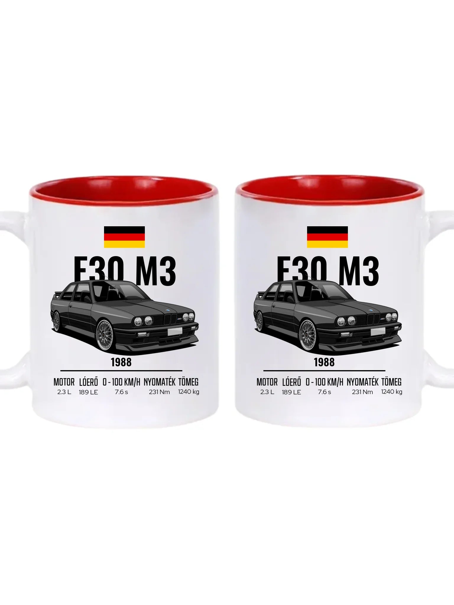 Autó illusztráció - E30 M3 63. - Egyedi személyre szabható bögre