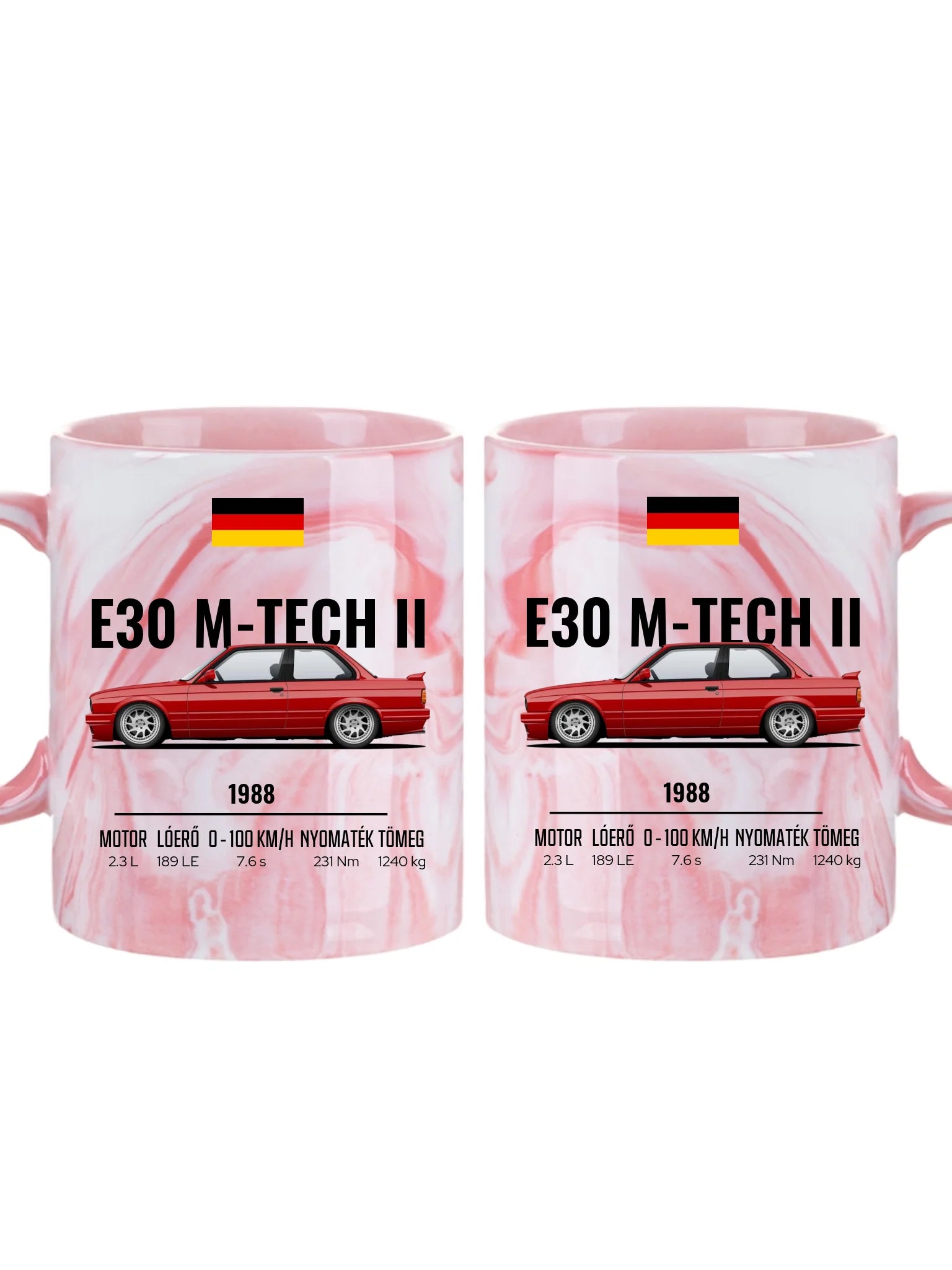Autó illusztráció - E30 M-Tech II 64. - Egyedi személyre szabható bögre
