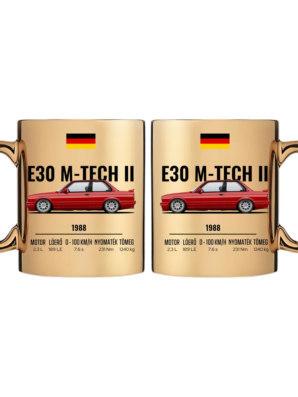 Autó illusztráció - E30 M-Tech II 64. - Egyedi személyre szabható bögre