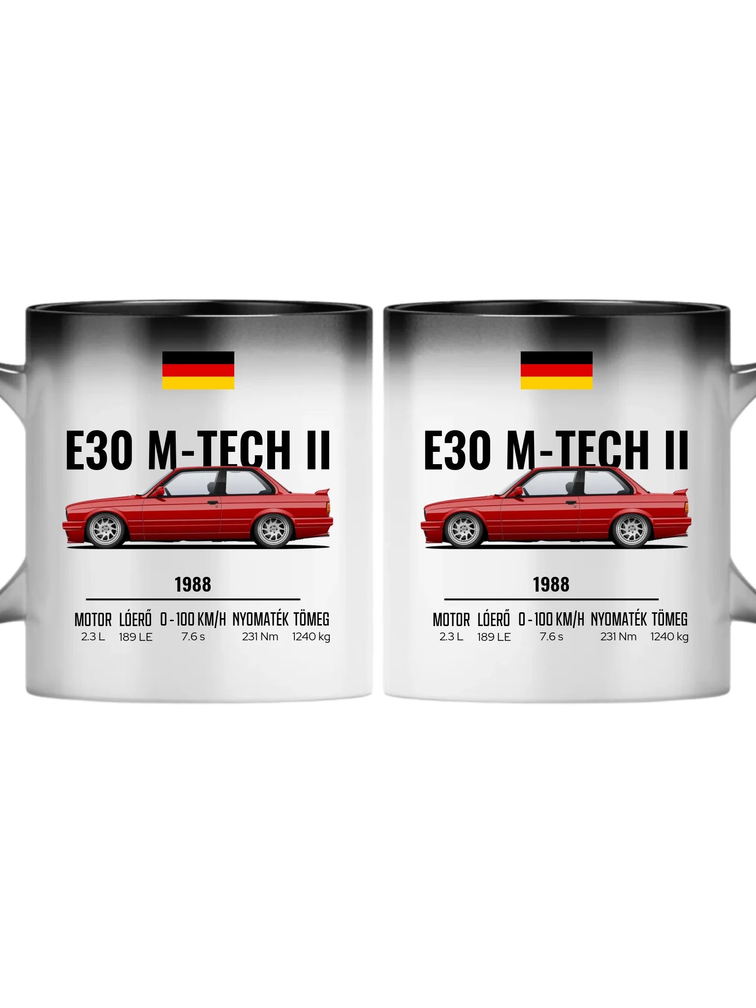 Autó illusztráció - E30 M-Tech II 64. - Egyedi személyre szabható bögre