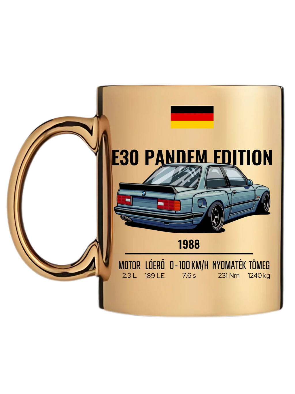 Autó illusztráció - E30 Pandem Edition 65. - Egyedi személyre szabható bögre