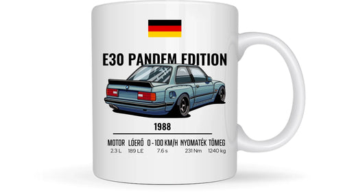 Autó illusztráció - E30 Pandem Edition 65. - Egyedi személyre szabható bögre