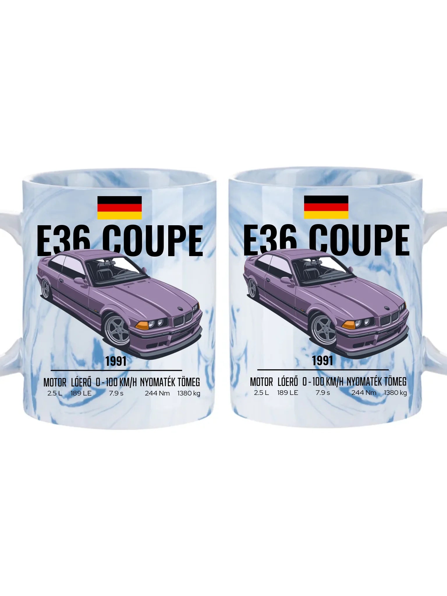 Autó illusztráció - E36 Coupe 66. - Egyedi személyre szabható bögre