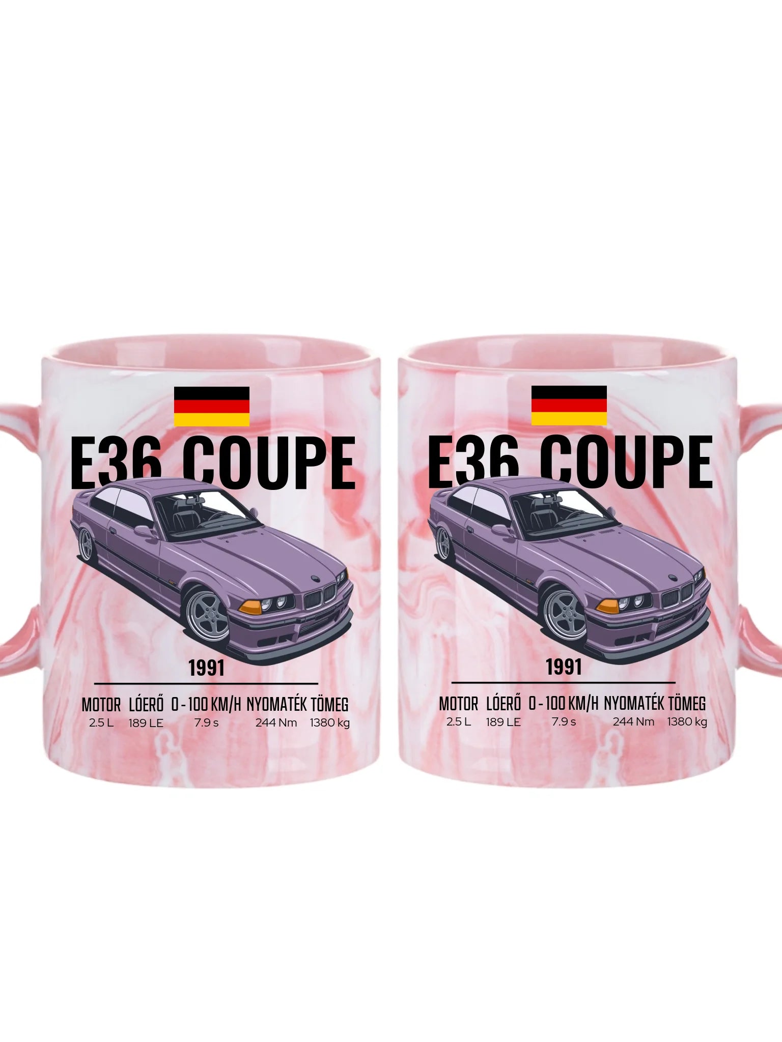 Autó illusztráció - E36 Coupe 66. - Egyedi személyre szabható bögre
