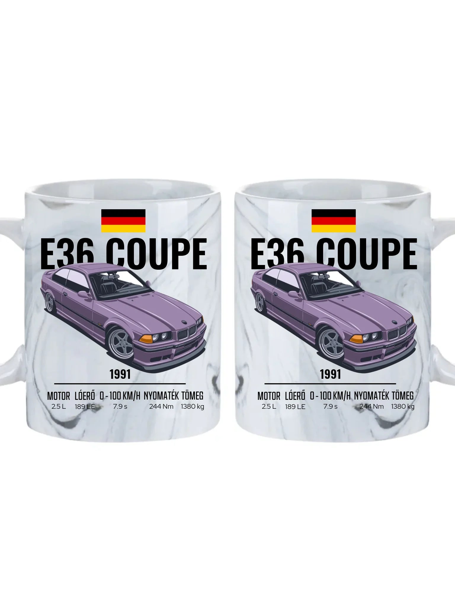 Autó illusztráció - E36 Coupe 66. - Egyedi személyre szabható bögre