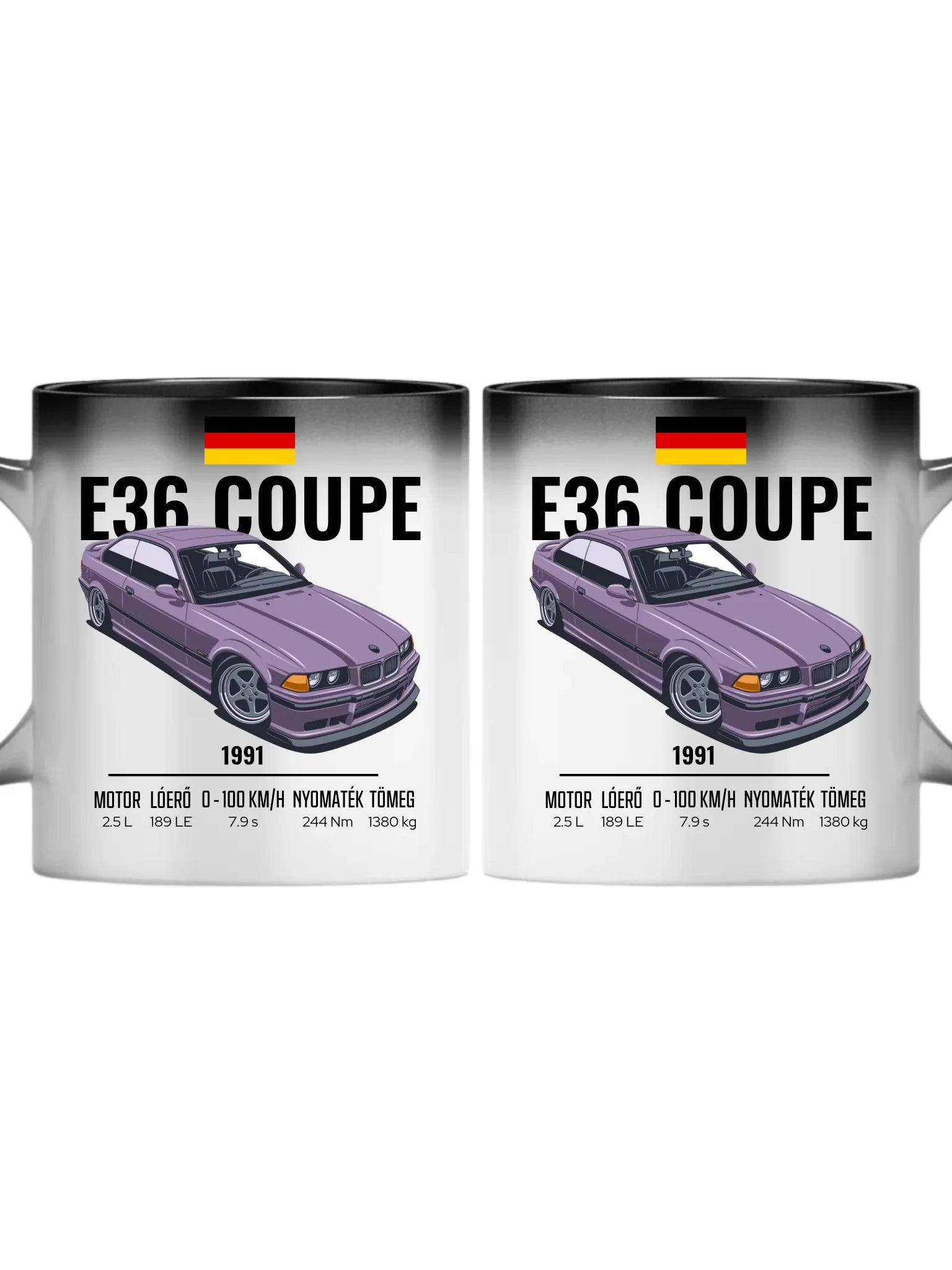 Autó illusztráció - E36 Coupe 66. - Egyedi személyre szabható bögre