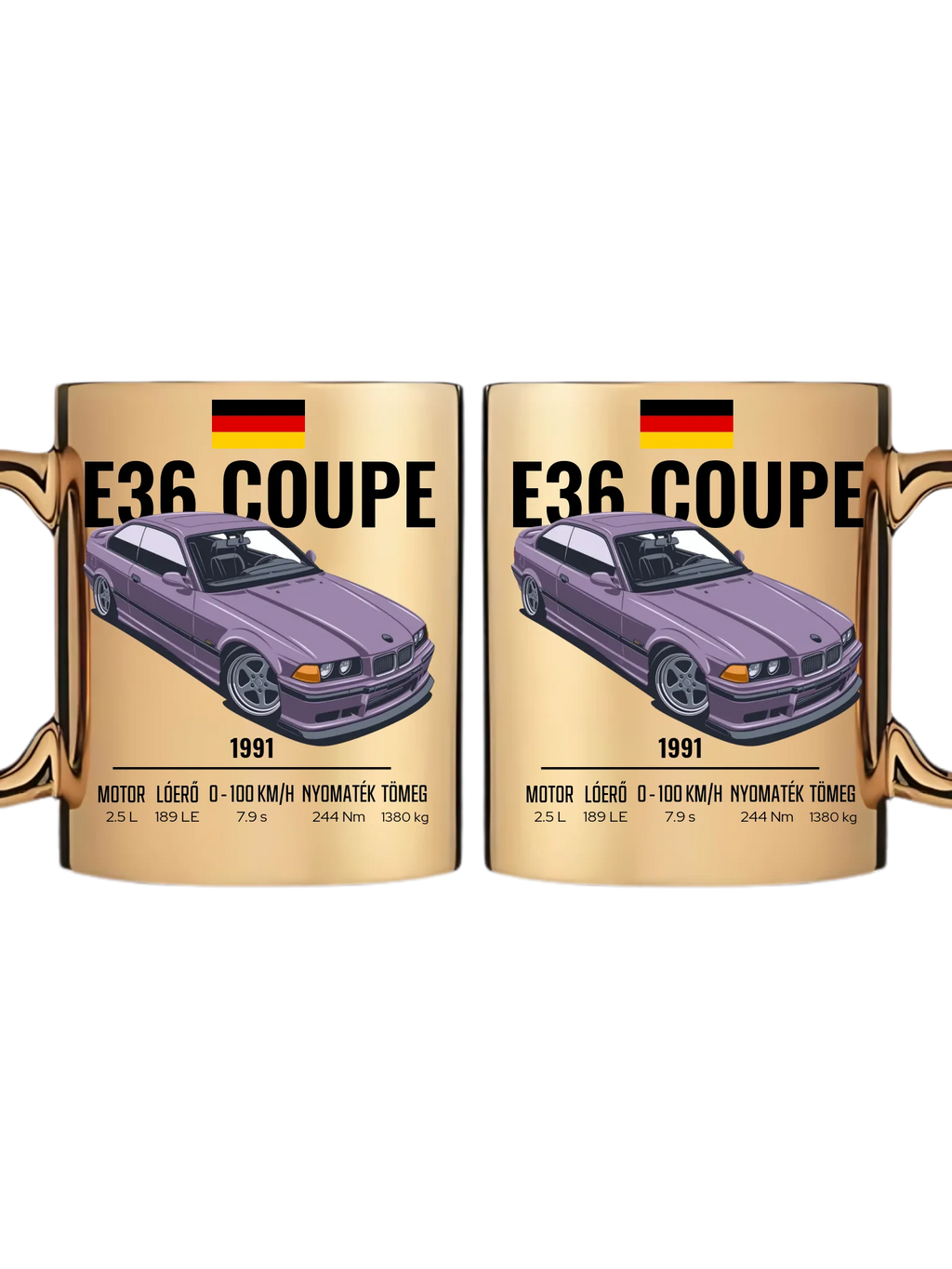 Autó illusztráció - E36 Coupe 66. - Egyedi személyre szabható bögre