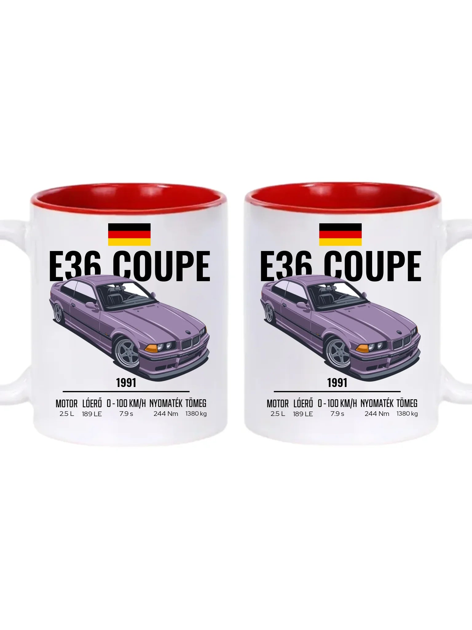 Autó illusztráció - E36 Coupe 66. - Egyedi személyre szabható bögre