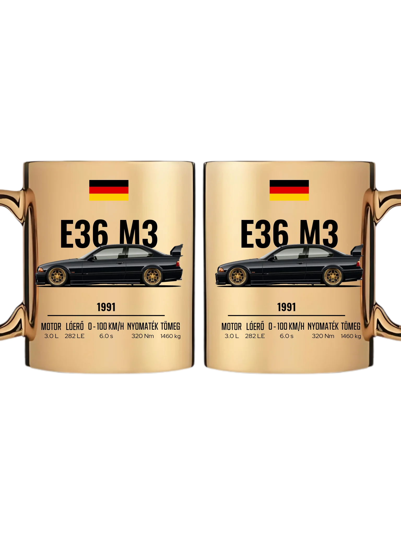 Autó illusztráció - E36 M3 67. - Egyedi személyre szabható bögre