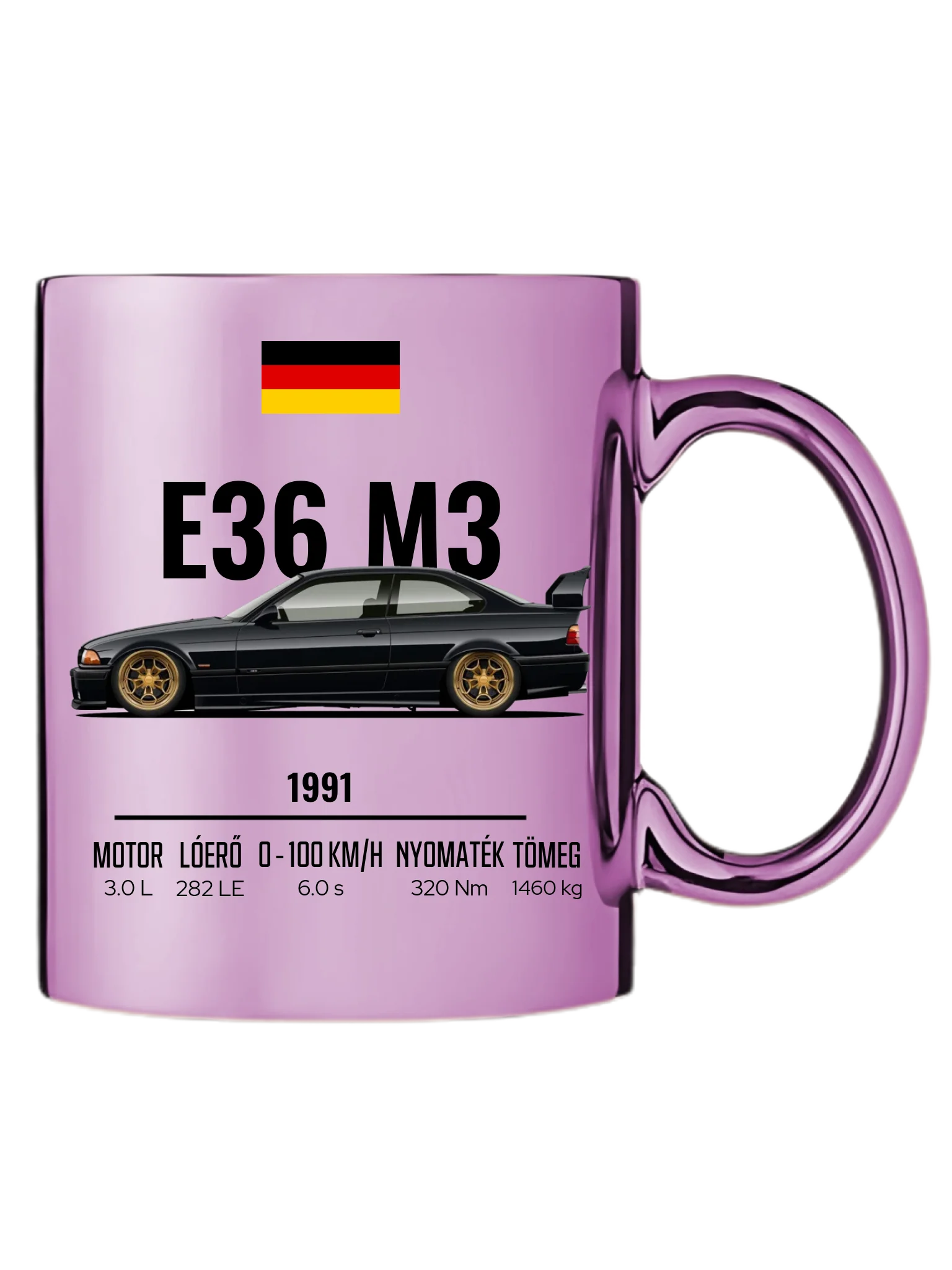 Autó illusztráció - E36 M3 67. - Egyedi személyre szabható bögre