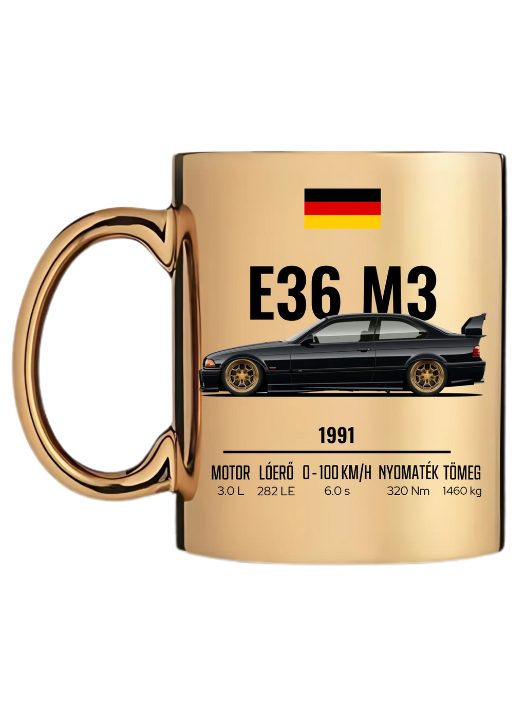 Autó illusztráció - E36 M3 67. - Egyedi személyre szabható bögre