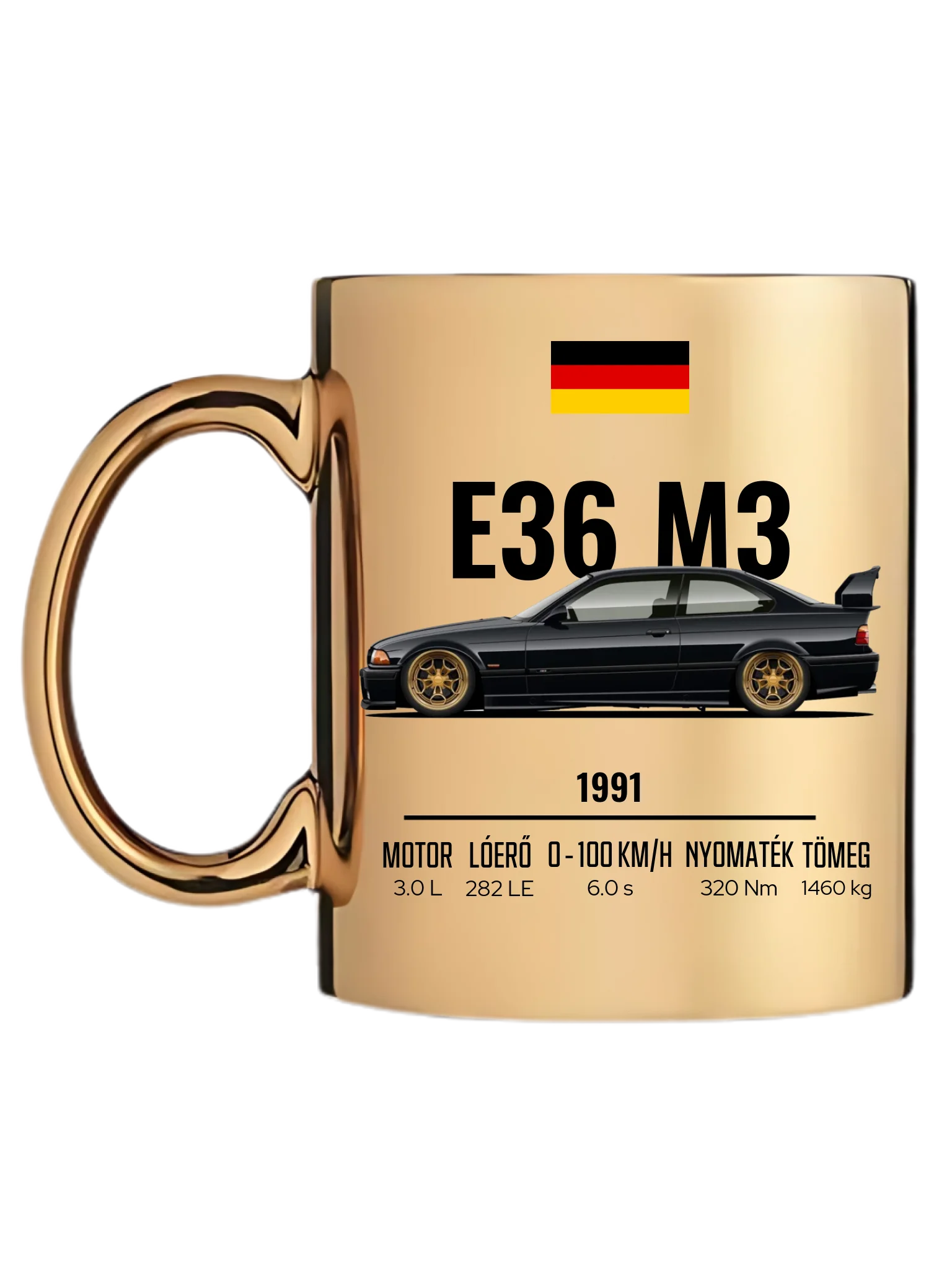 Autó illusztráció - E36 M3 67. - Egyedi személyre szabható bögre