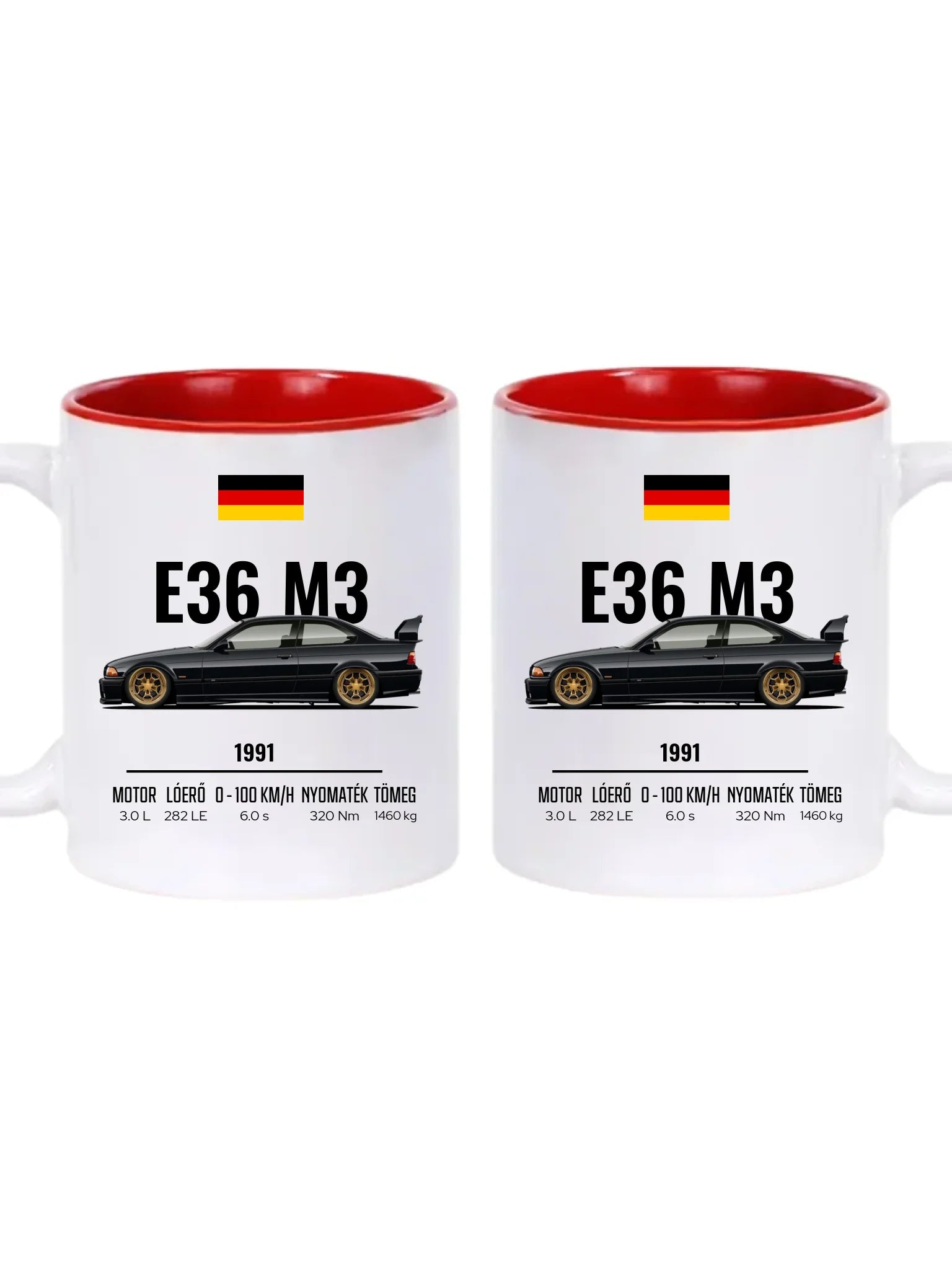 Autó illusztráció - E36 M3 67. - Egyedi személyre szabható bögre