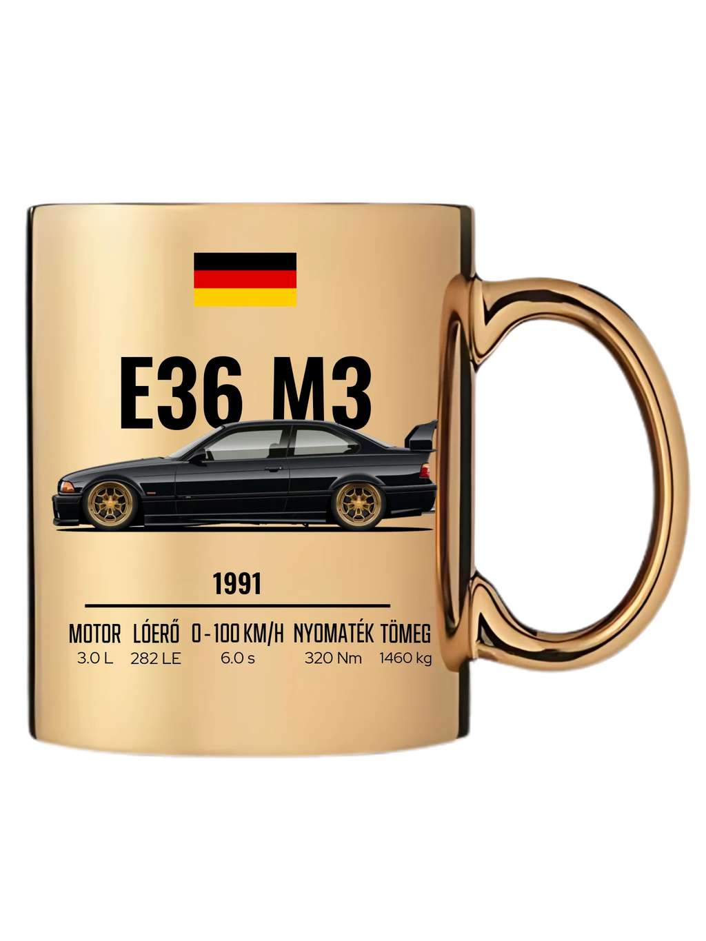 Autó illusztráció - E36 M3 67. - Egyedi személyre szabható bögre