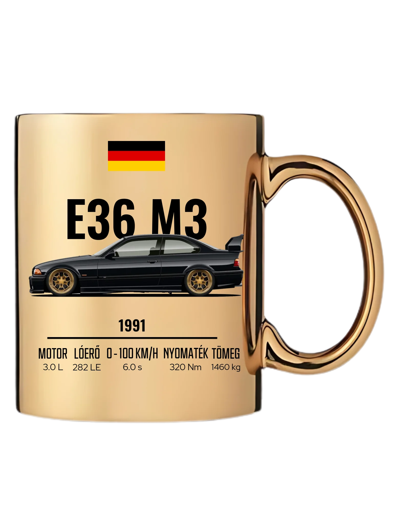 Autó illusztráció - E36 M3 67. - Egyedi személyre szabható bögre