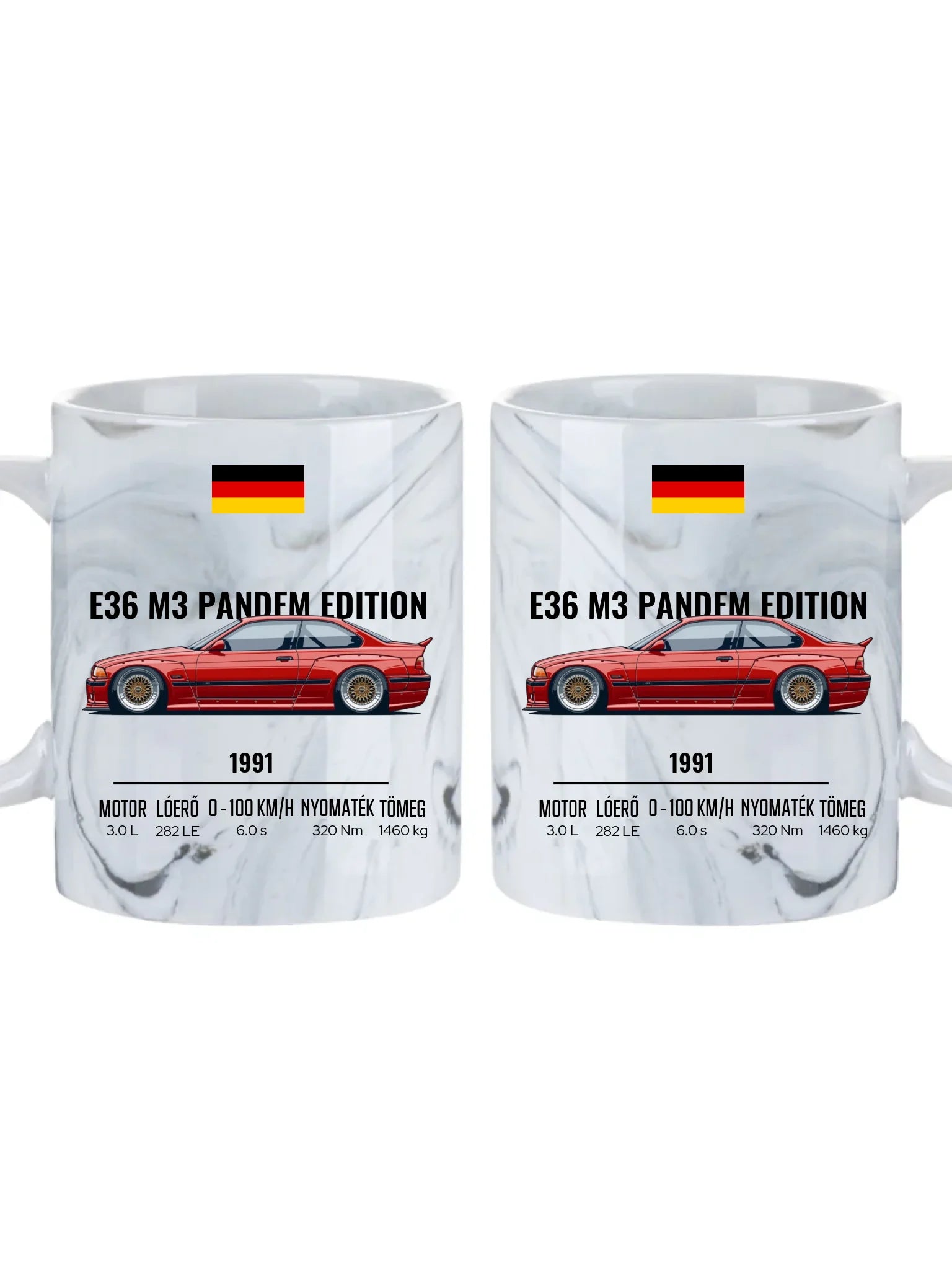 Autó illusztráció - E36 M3 Pandem Edition 68. - Egyedi személyre szabható bögre