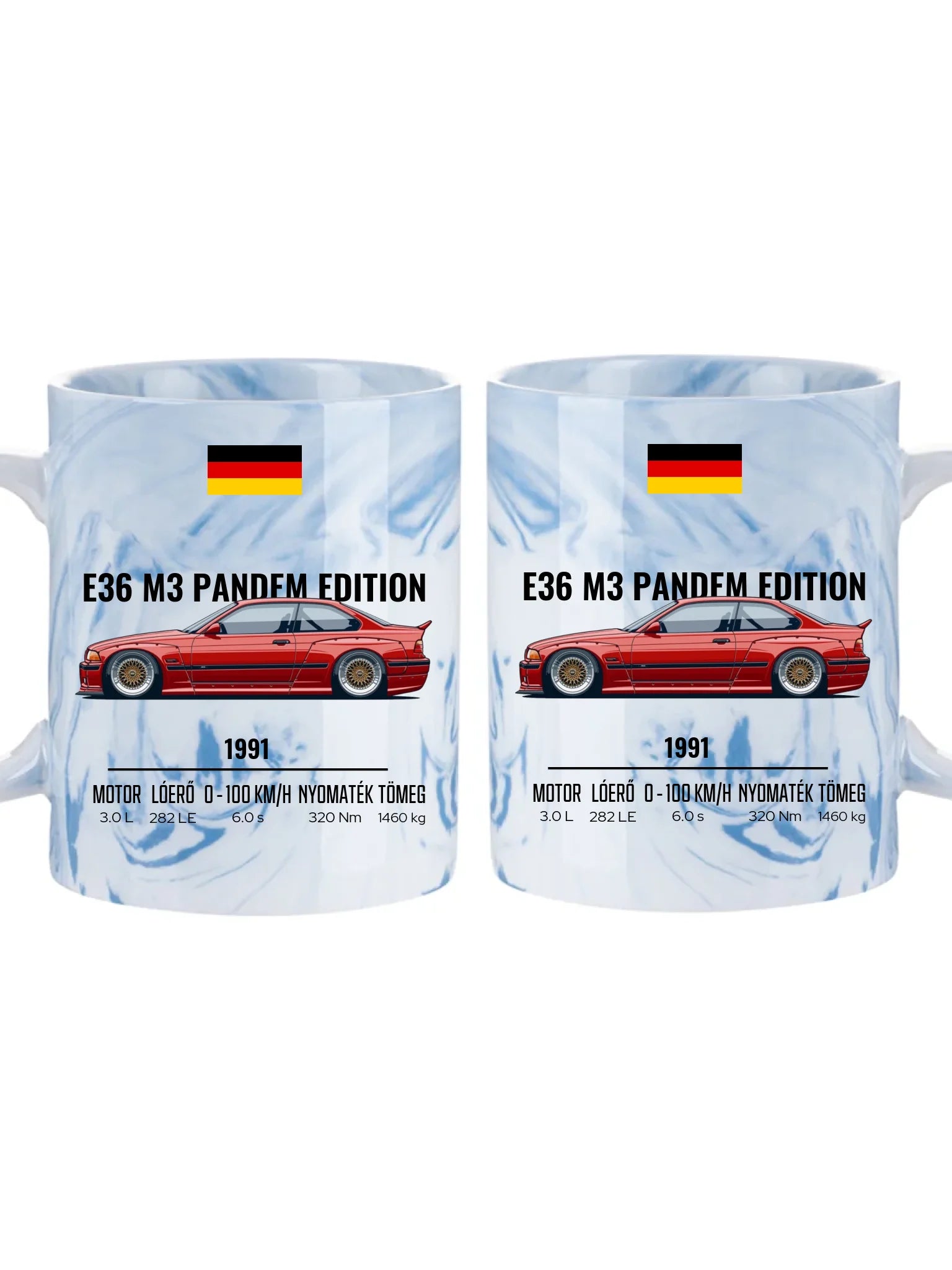 Autó illusztráció - E36 M3 Pandem Edition 68. - Egyedi személyre szabható bögre