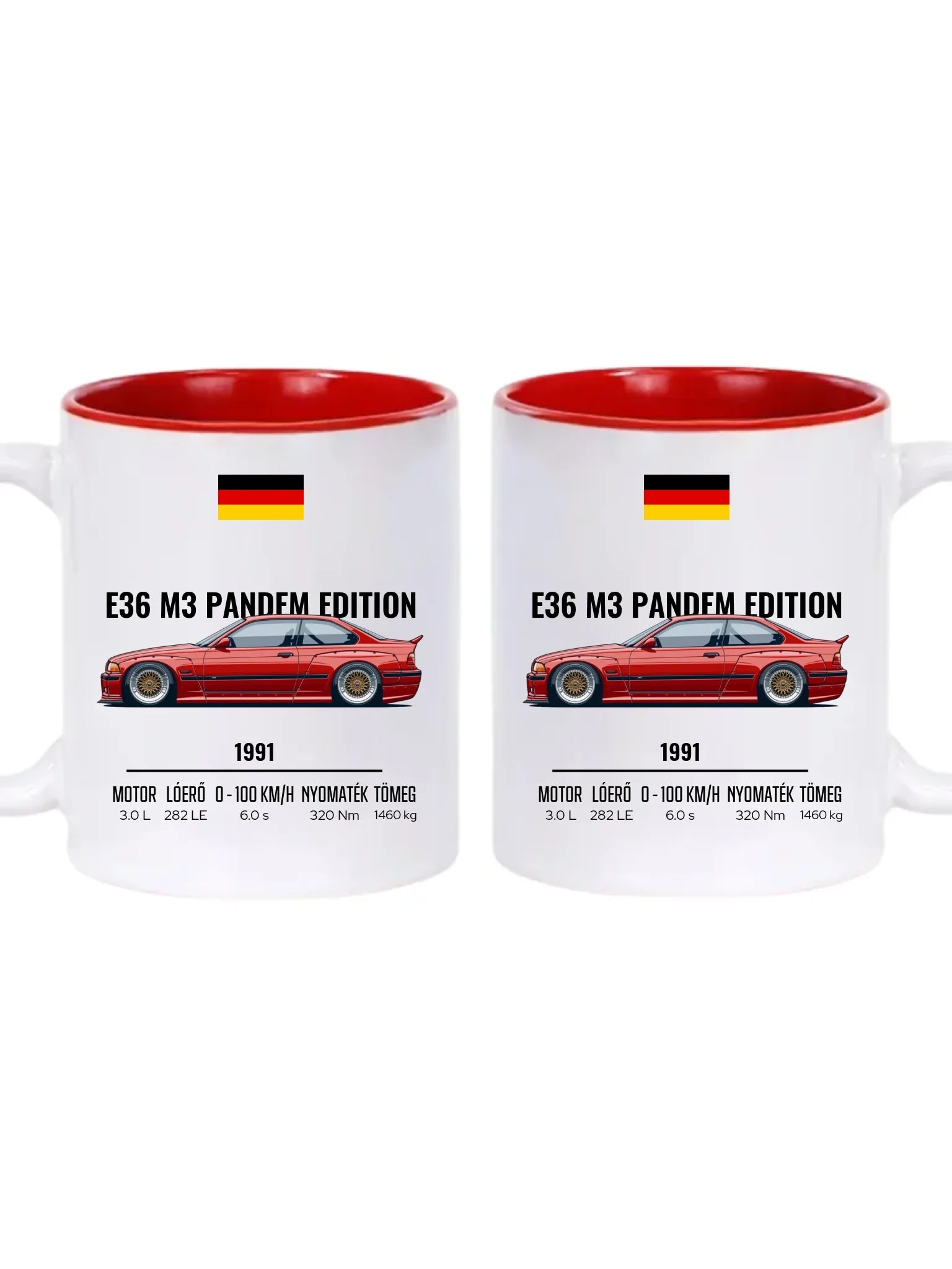 Autó illusztráció - E36 M3 Pandem Edition 68. - Egyedi személyre szabható bögre
