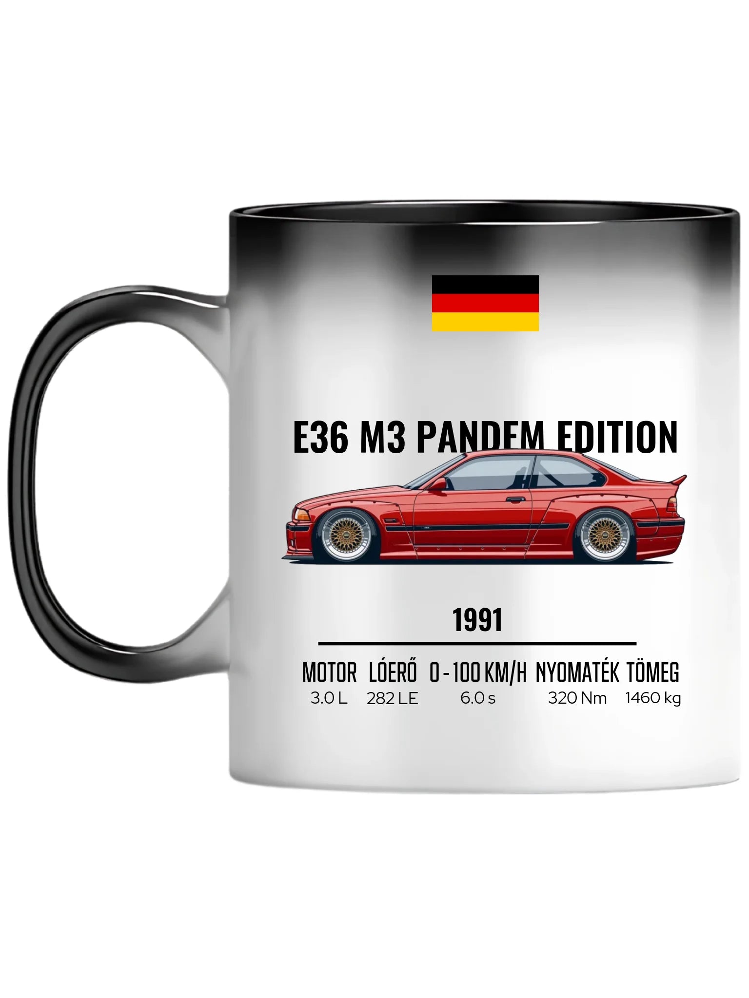 Autó illusztráció - E36 M3 Pandem Edition 68. - Egyedi személyre szabható bögre