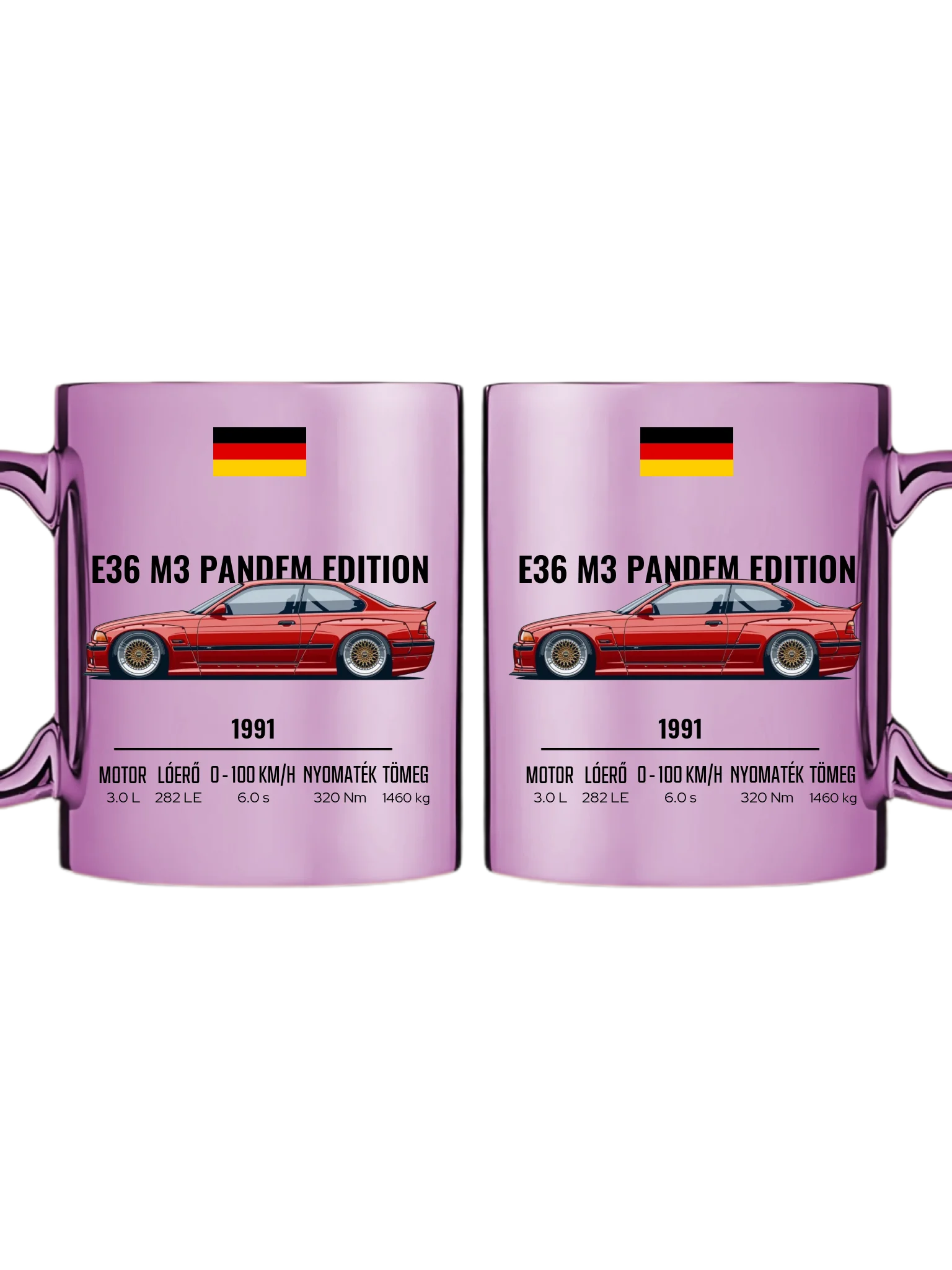 Autó illusztráció - E36 M3 Pandem Edition 68. - Egyedi személyre szabható bögre