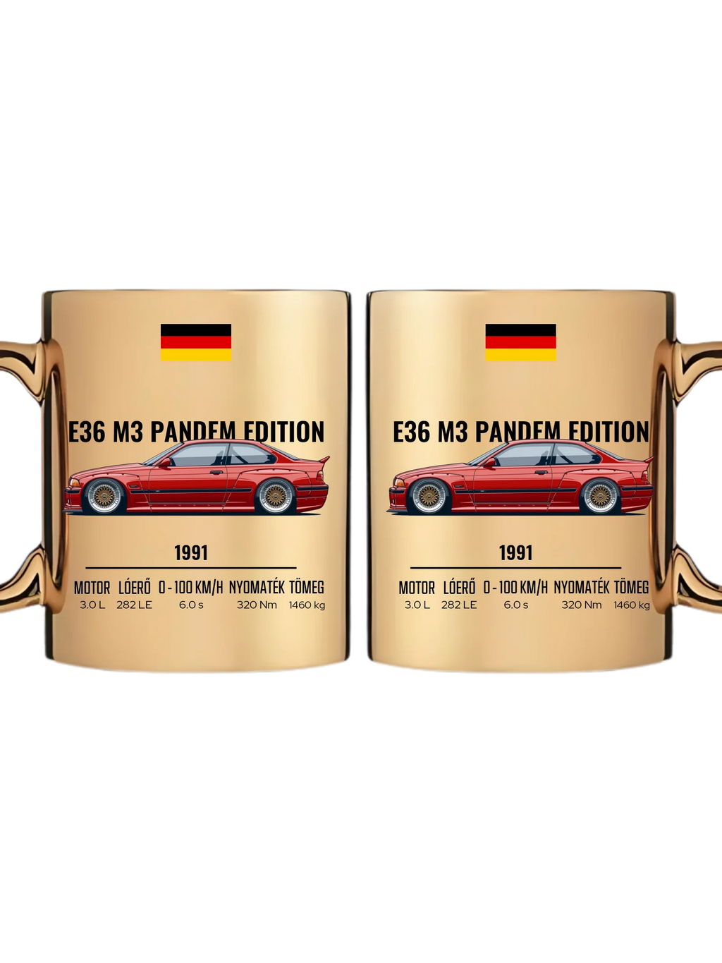 Autó illusztráció - E36 M3 Pandem Edition 68. - Egyedi személyre szabható bögre