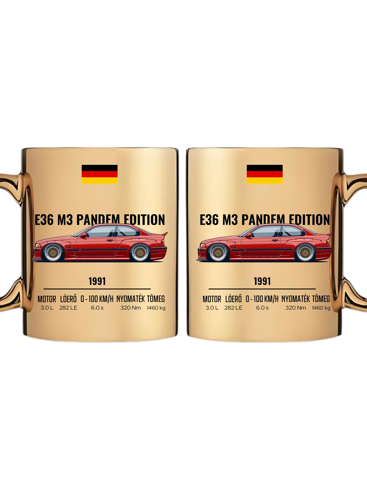 Autó illusztráció - E36 M3 Pandem Edition 68. - Egyedi személyre szabható bögre
