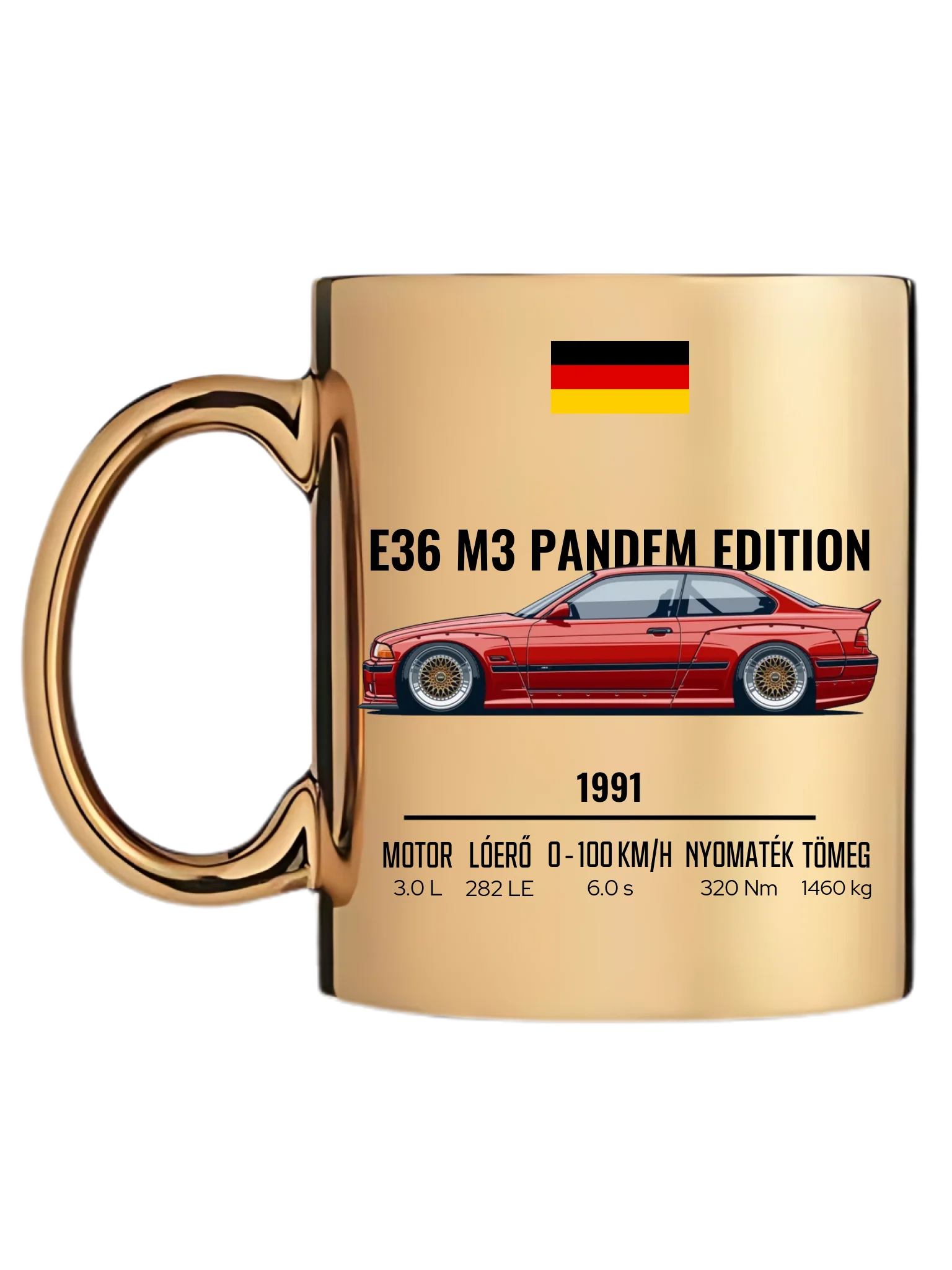 Autó illusztráció - E36 M3 Pandem Edition 68. - Egyedi személyre szabható bögre