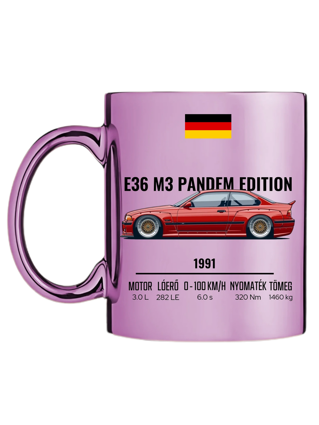 Autó illusztráció - E36 M3 Pandem Edition 68. - Egyedi személyre szabható bögre