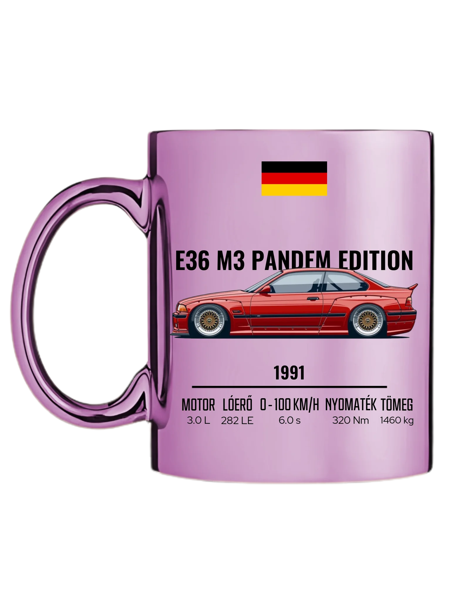 Autó illusztráció - E36 M3 Pandem Edition 68. - Egyedi személyre szabható bögre