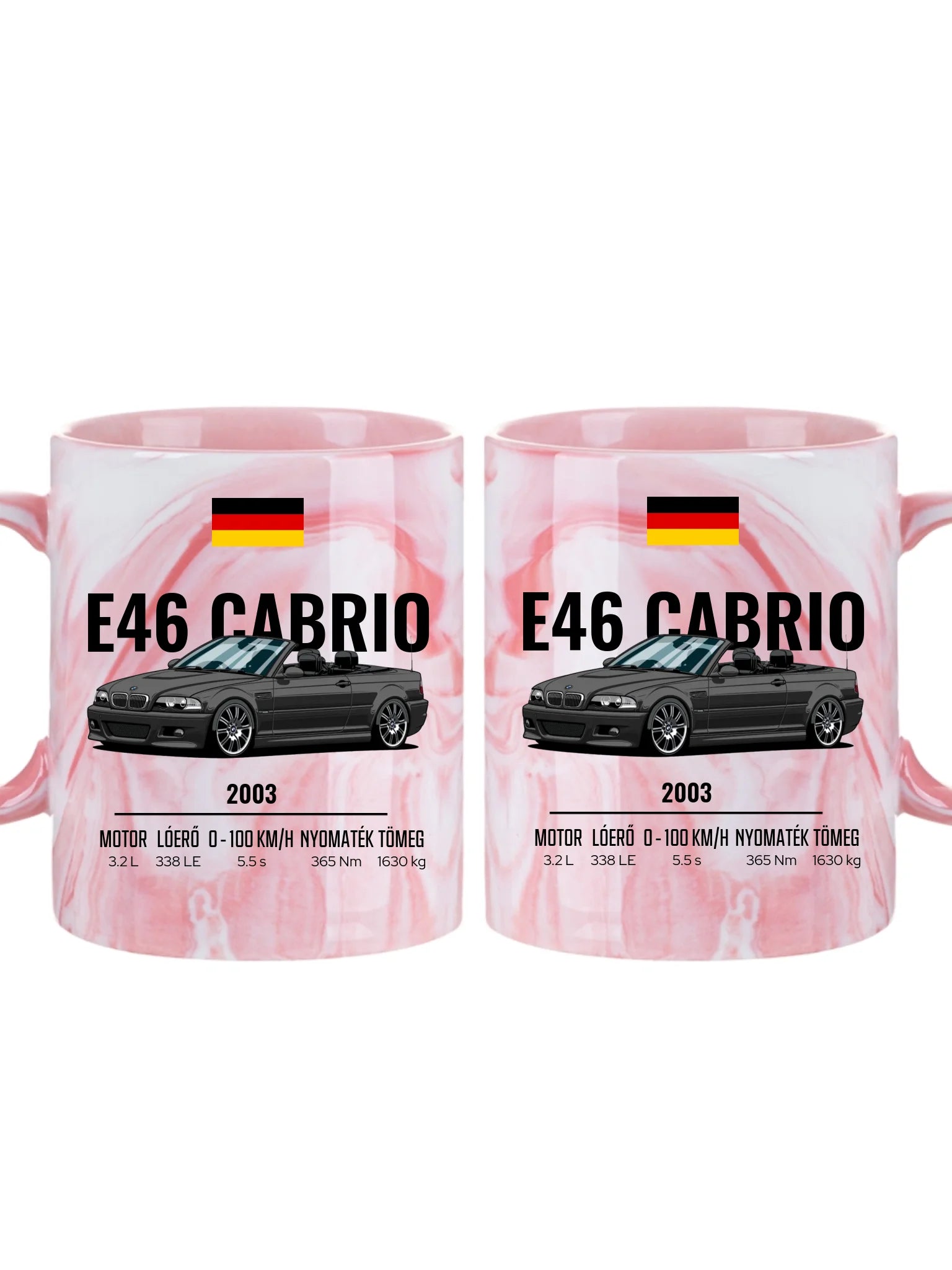 Autó illusztráció - E46 M3 Cabrio 70. - Egyedi személyre szabható bögre